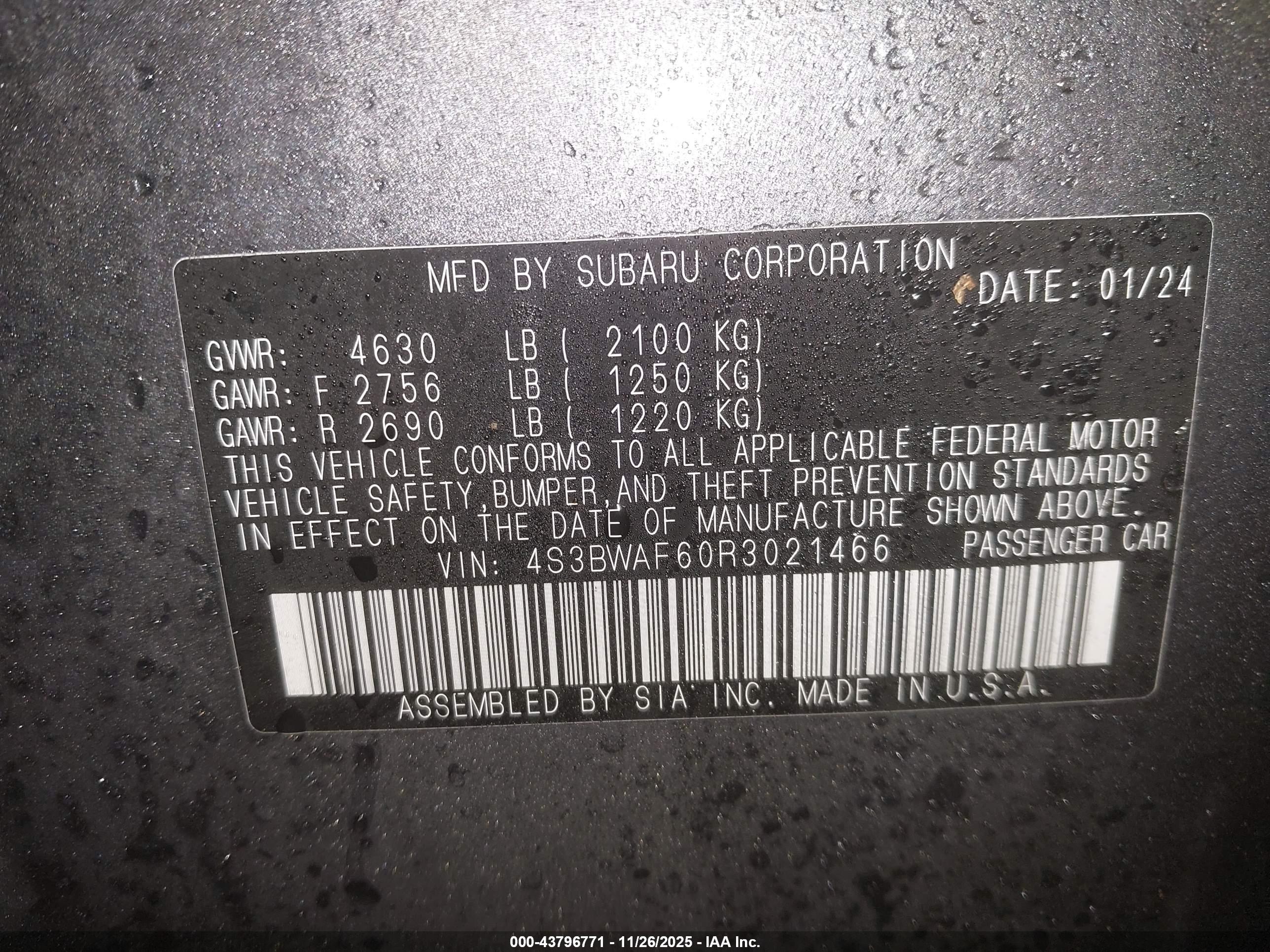 SUBARU LEGACY image 9