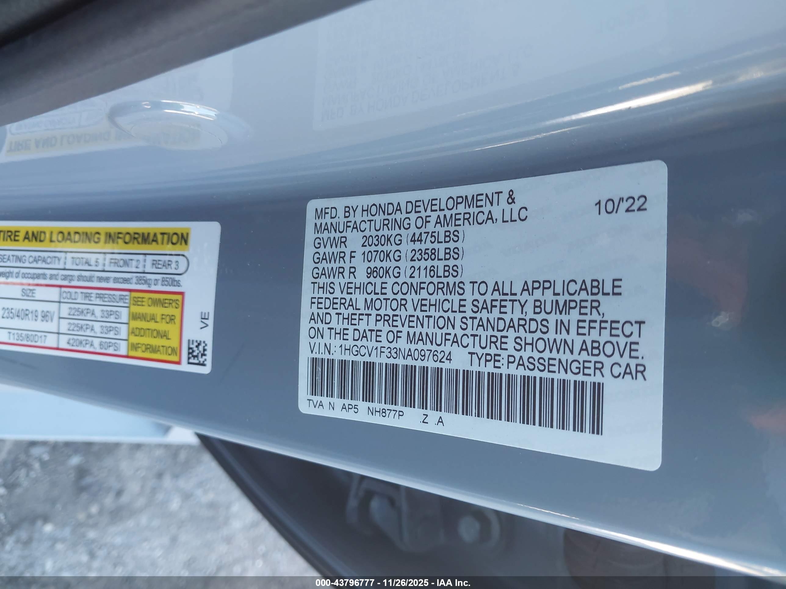 HONDA ACCORD image 9