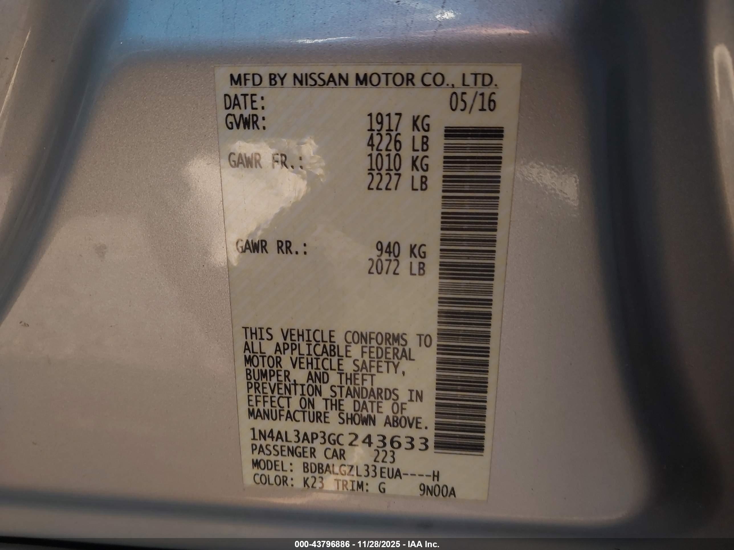 NISSAN ALTIMA image 9