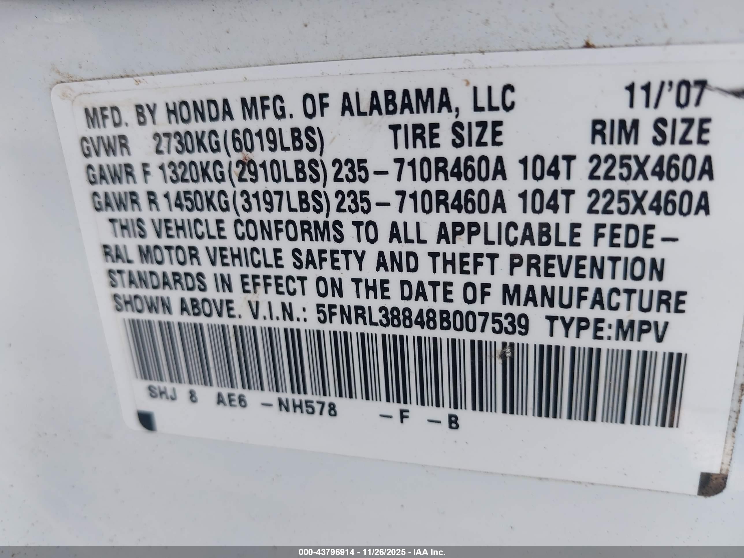 HONDA ODYSSEY image 9