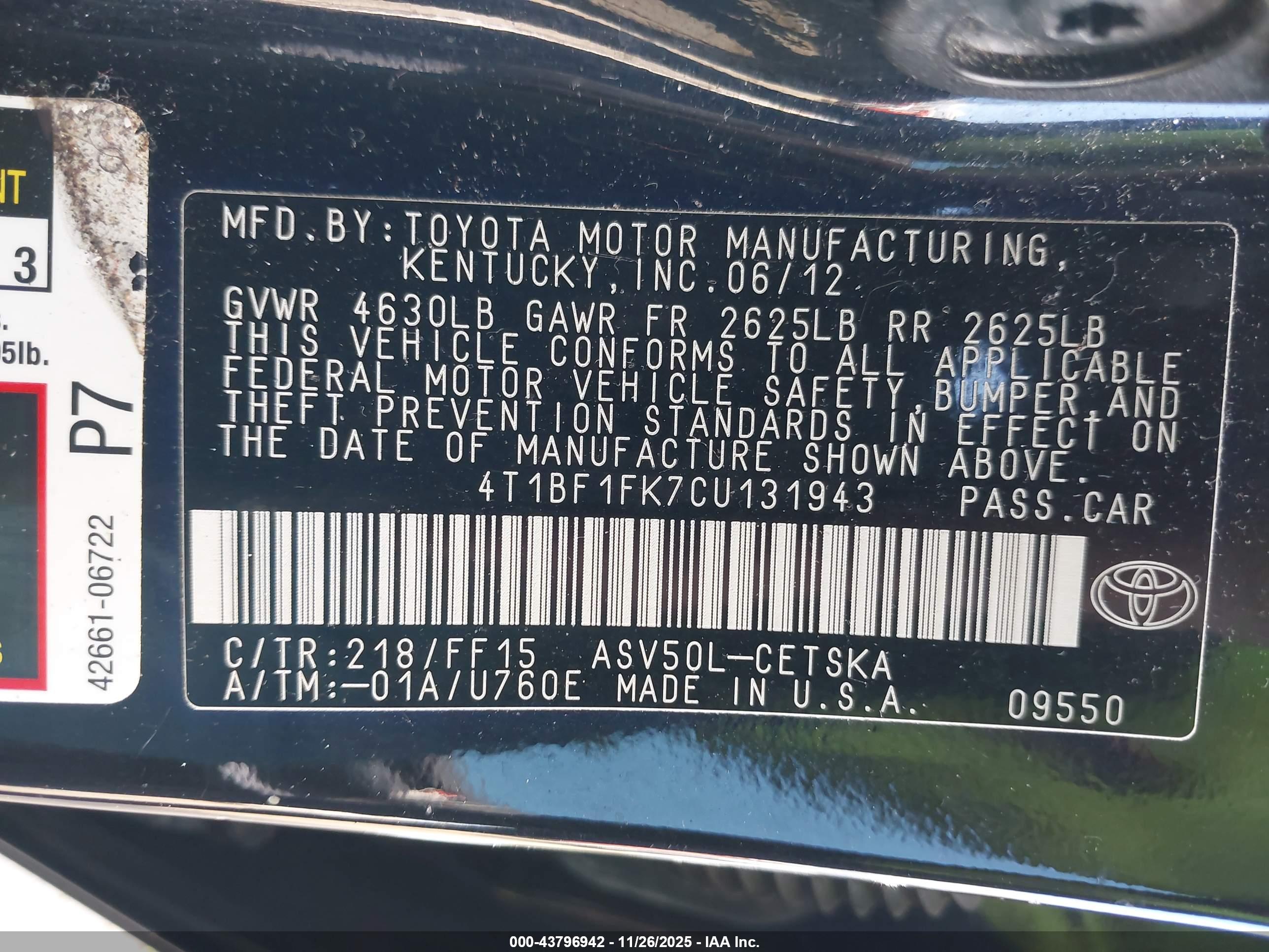TOYOTA CAMRY image 9