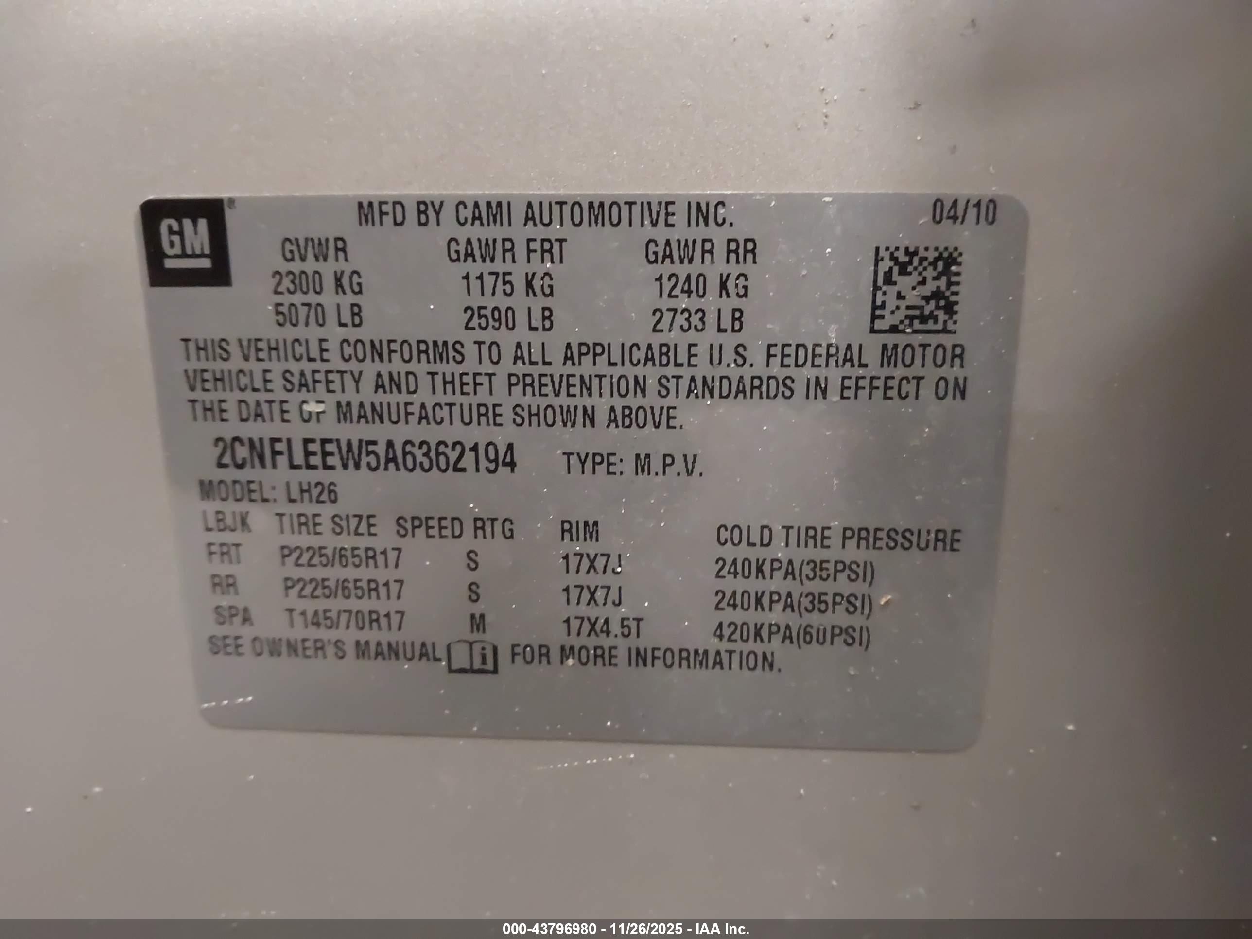 CHEVROLET EQUINOX image 9