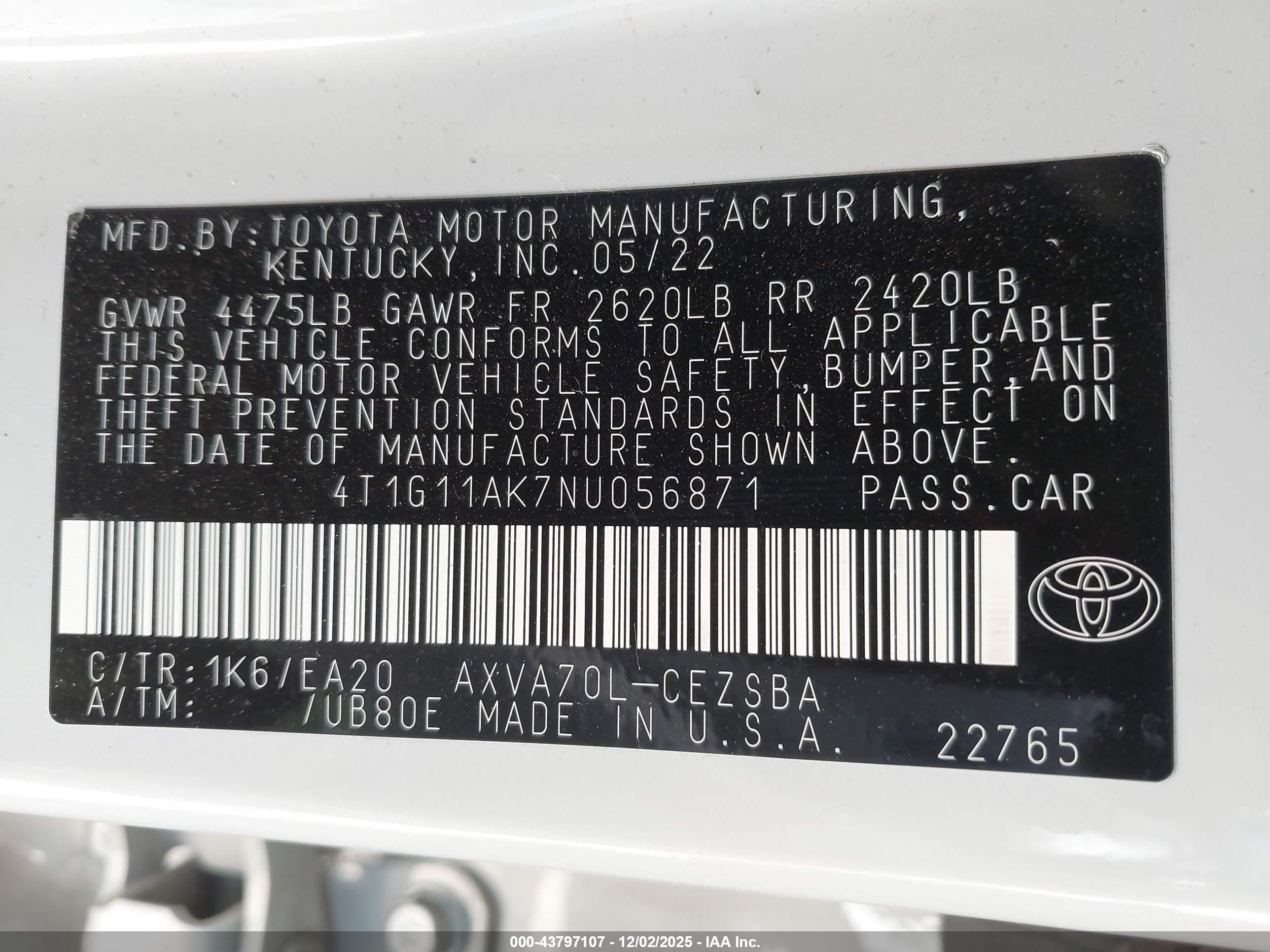 TOYOTA CAMRY image 9