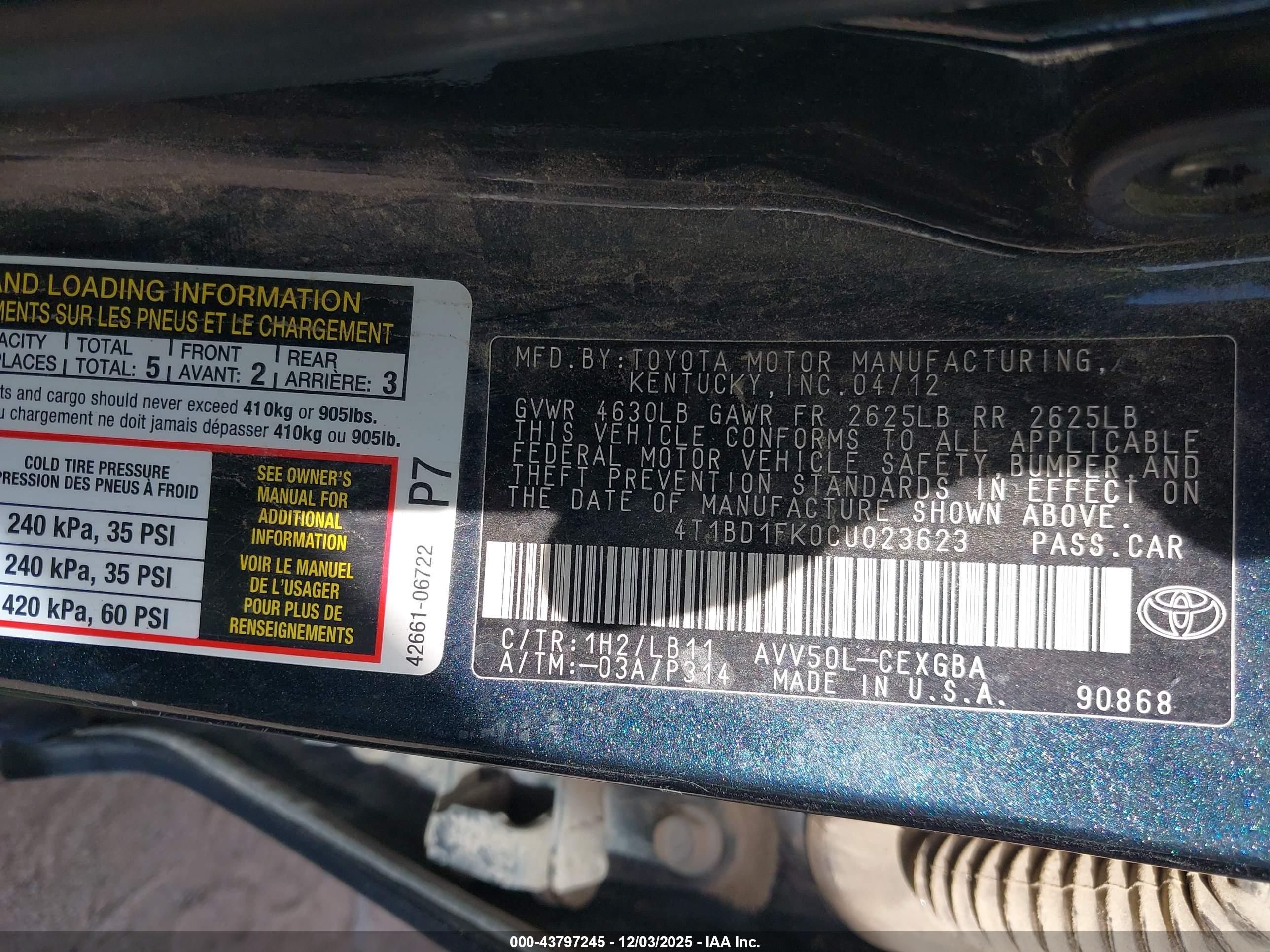 TOYOTA CAMRY image 9