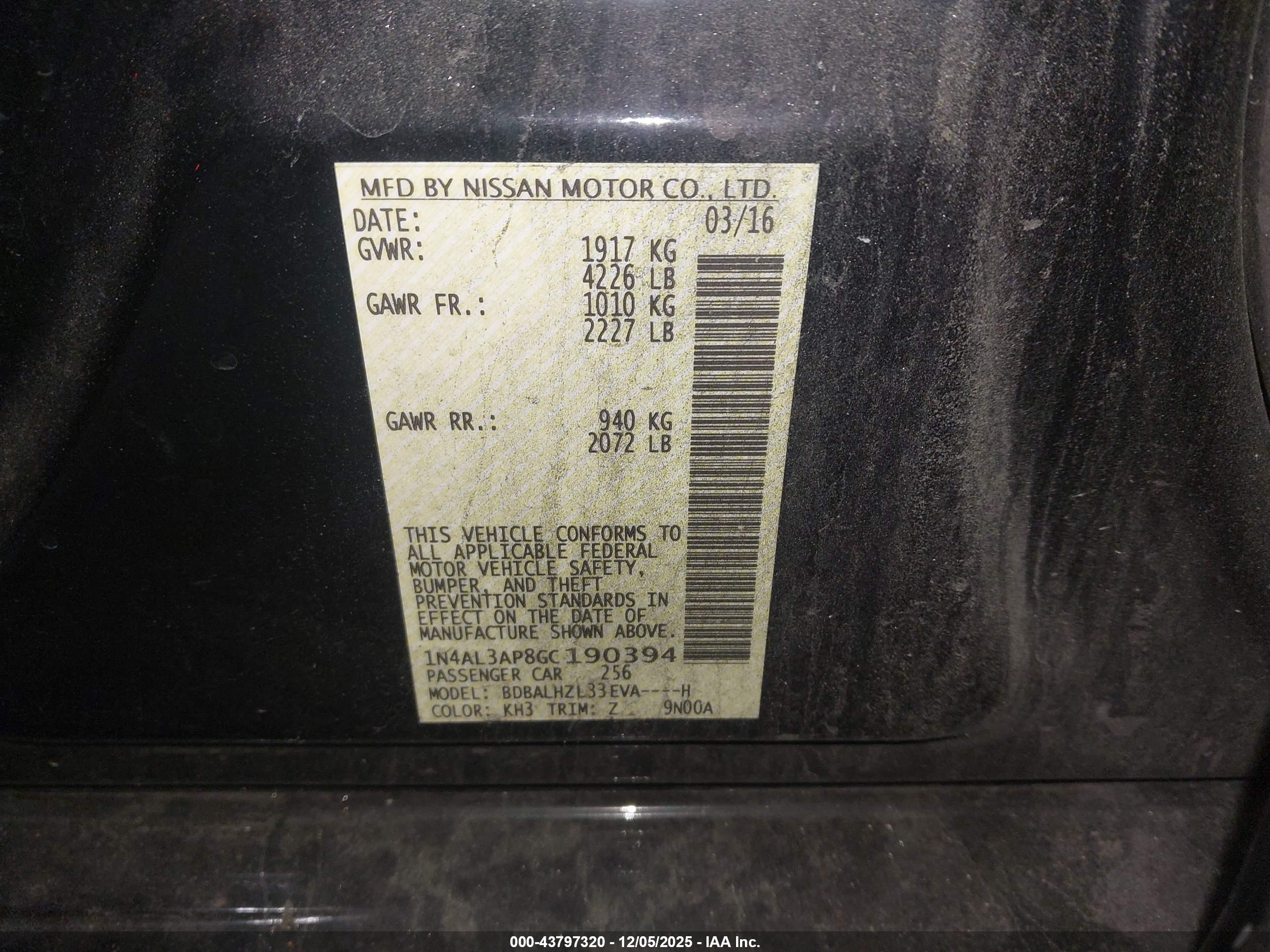 NISSAN ALTIMA image 9