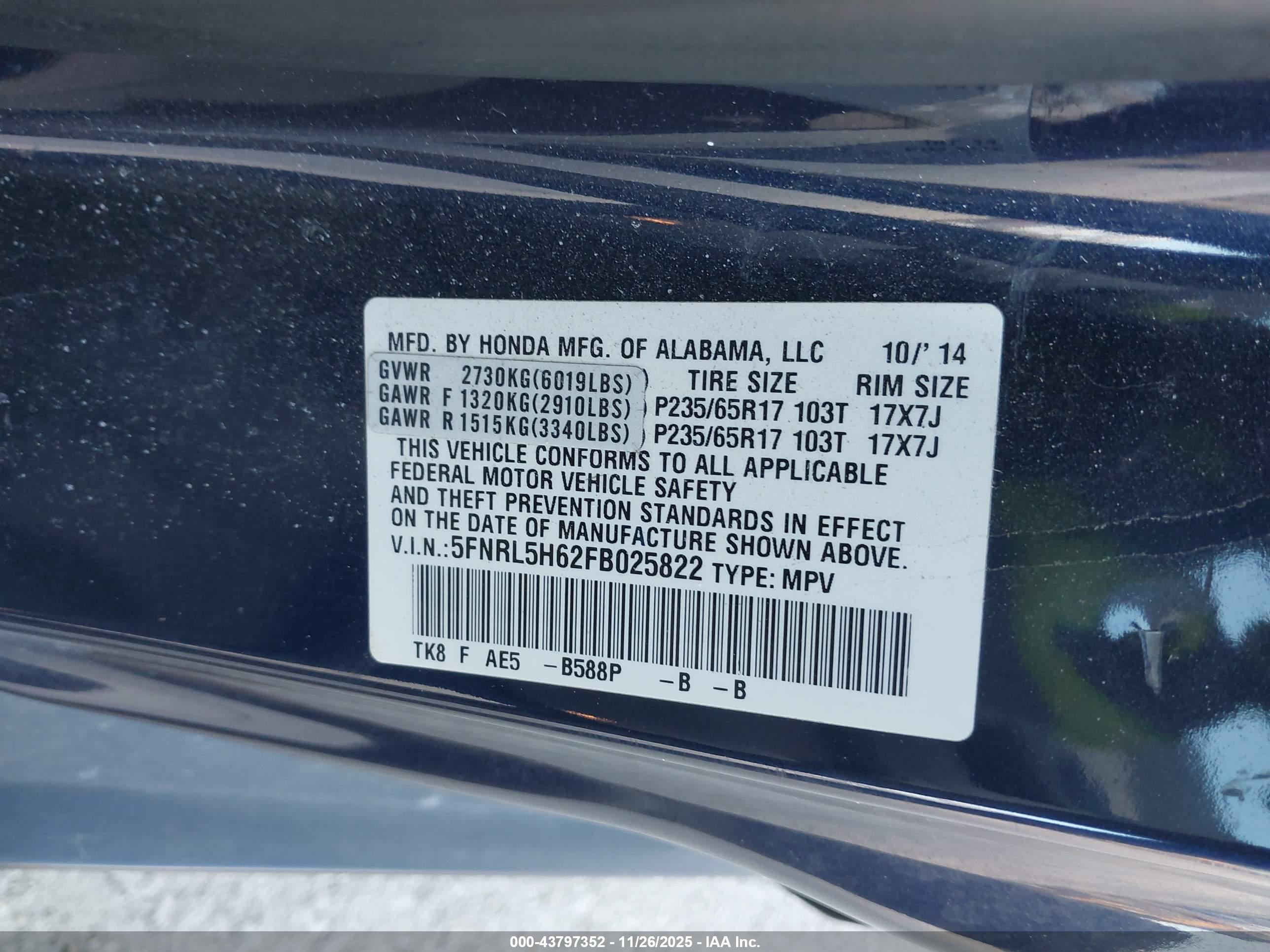 HONDA ODYSSEY image 9