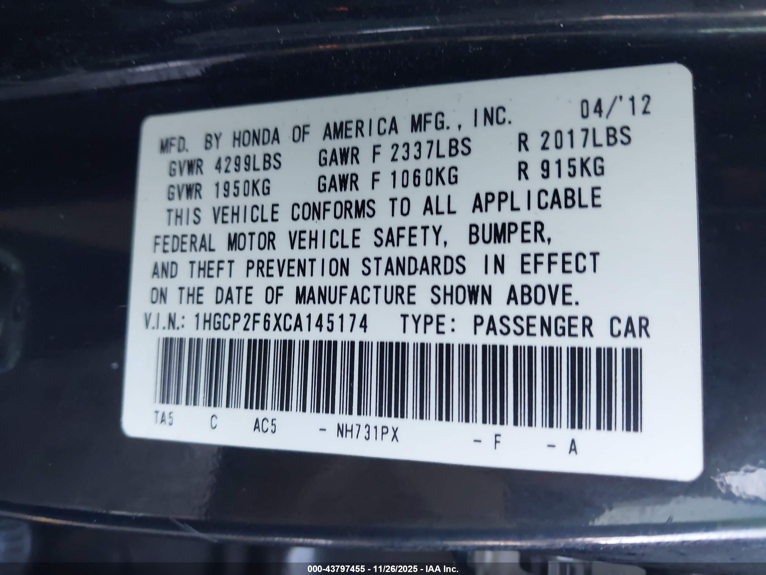 HONDA ACCORD image 9