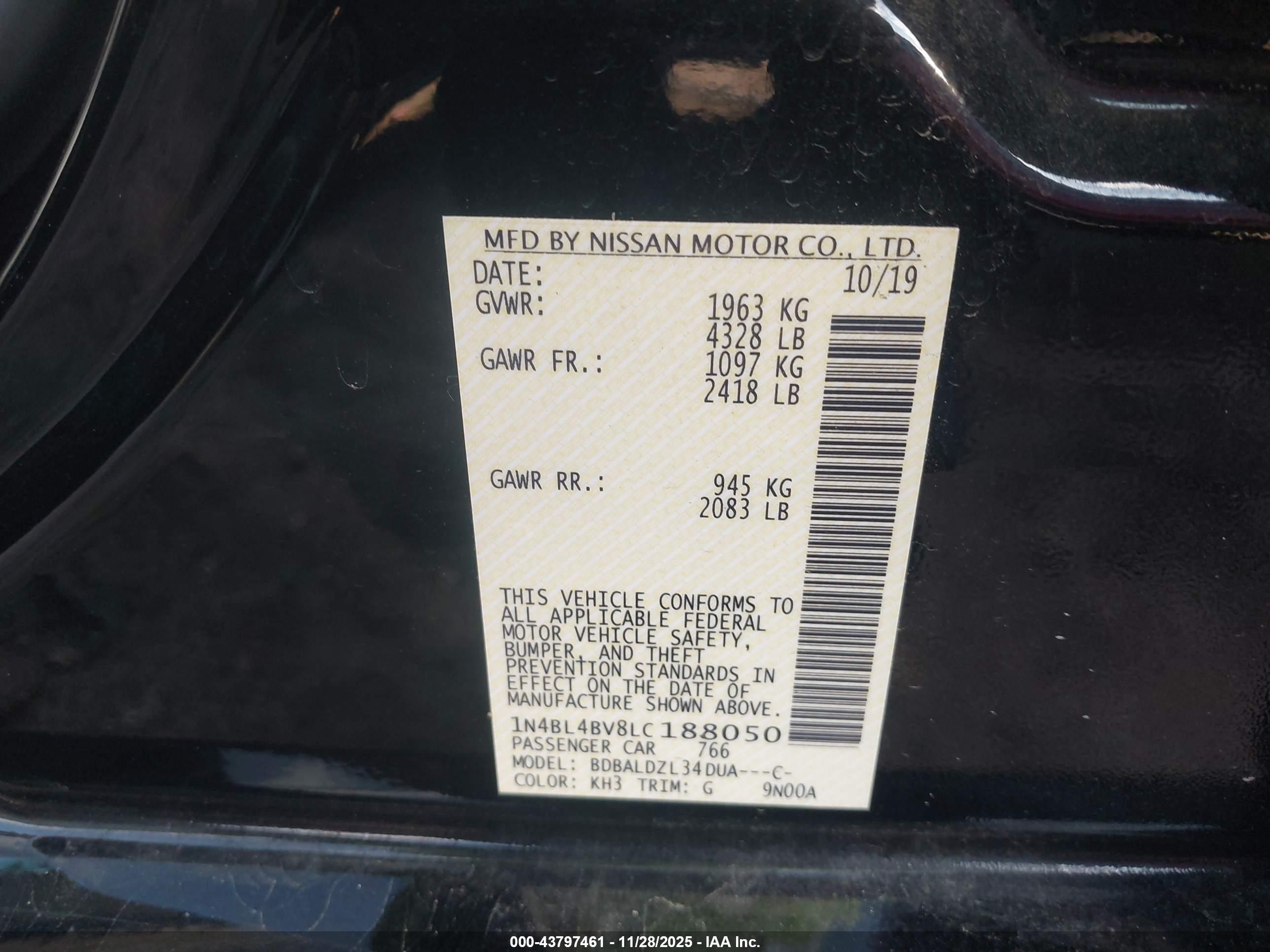NISSAN ALTIMA image 9