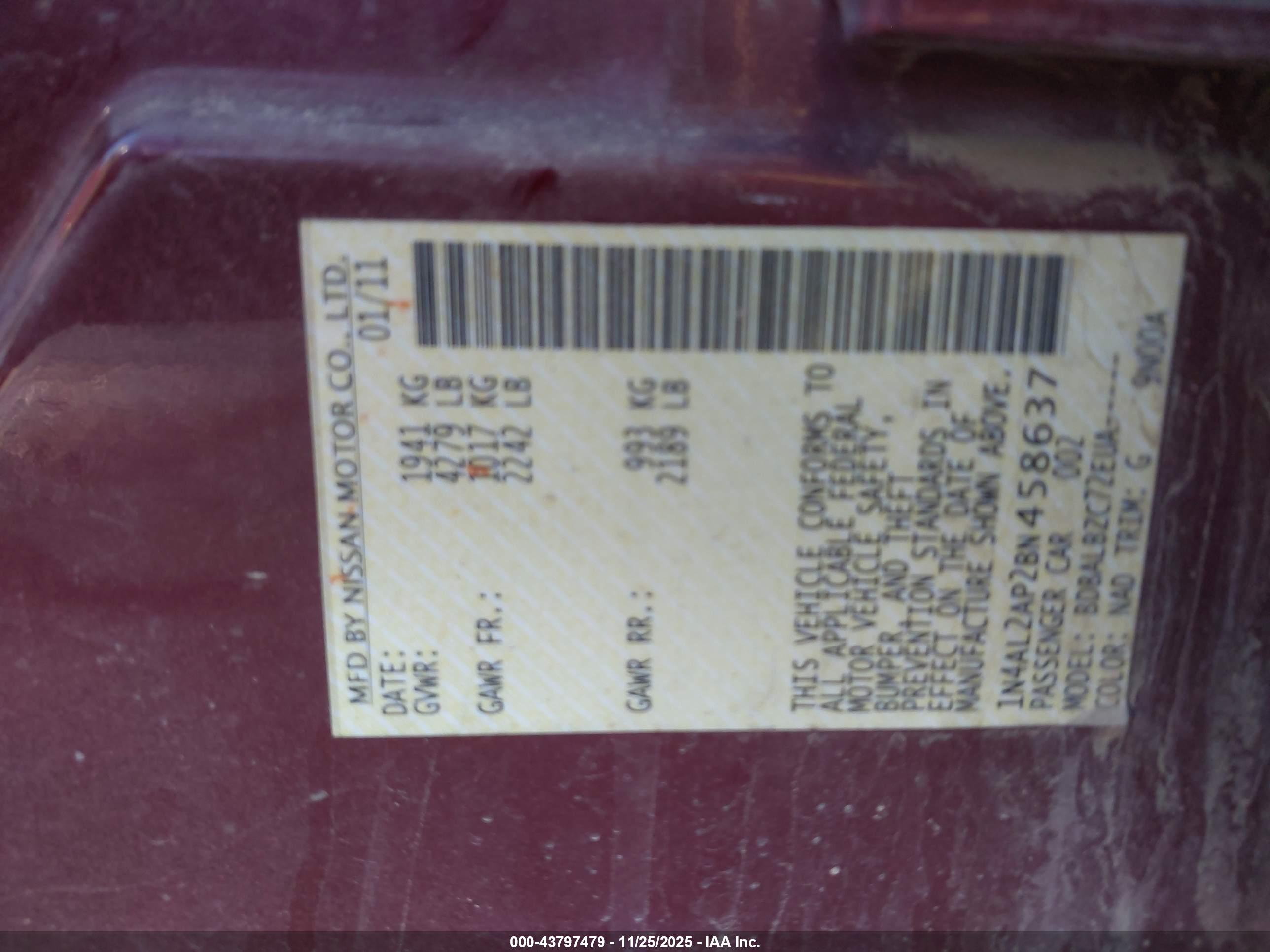 NISSAN ALTIMA image 9