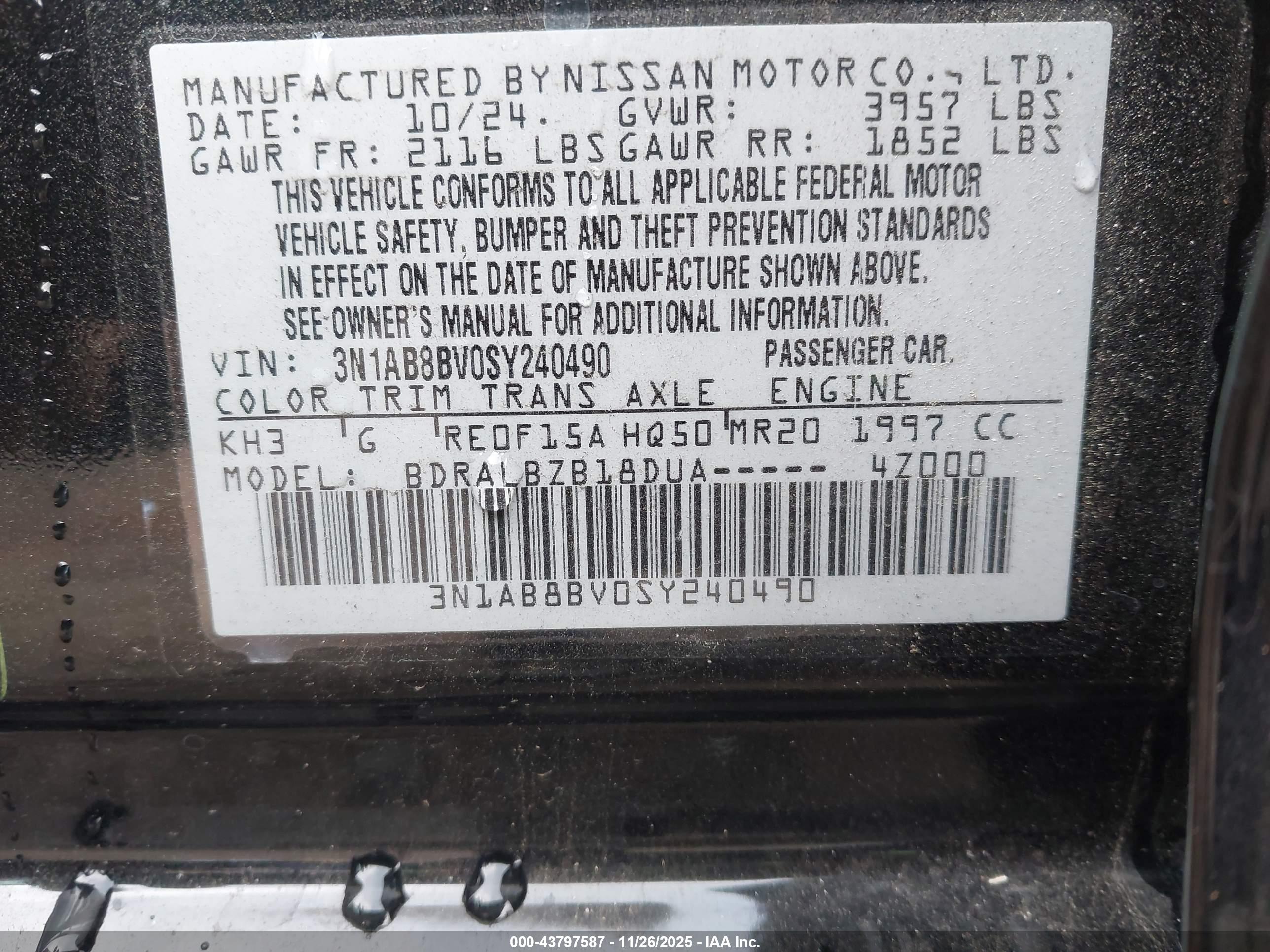 NISSAN SENTRA image 9