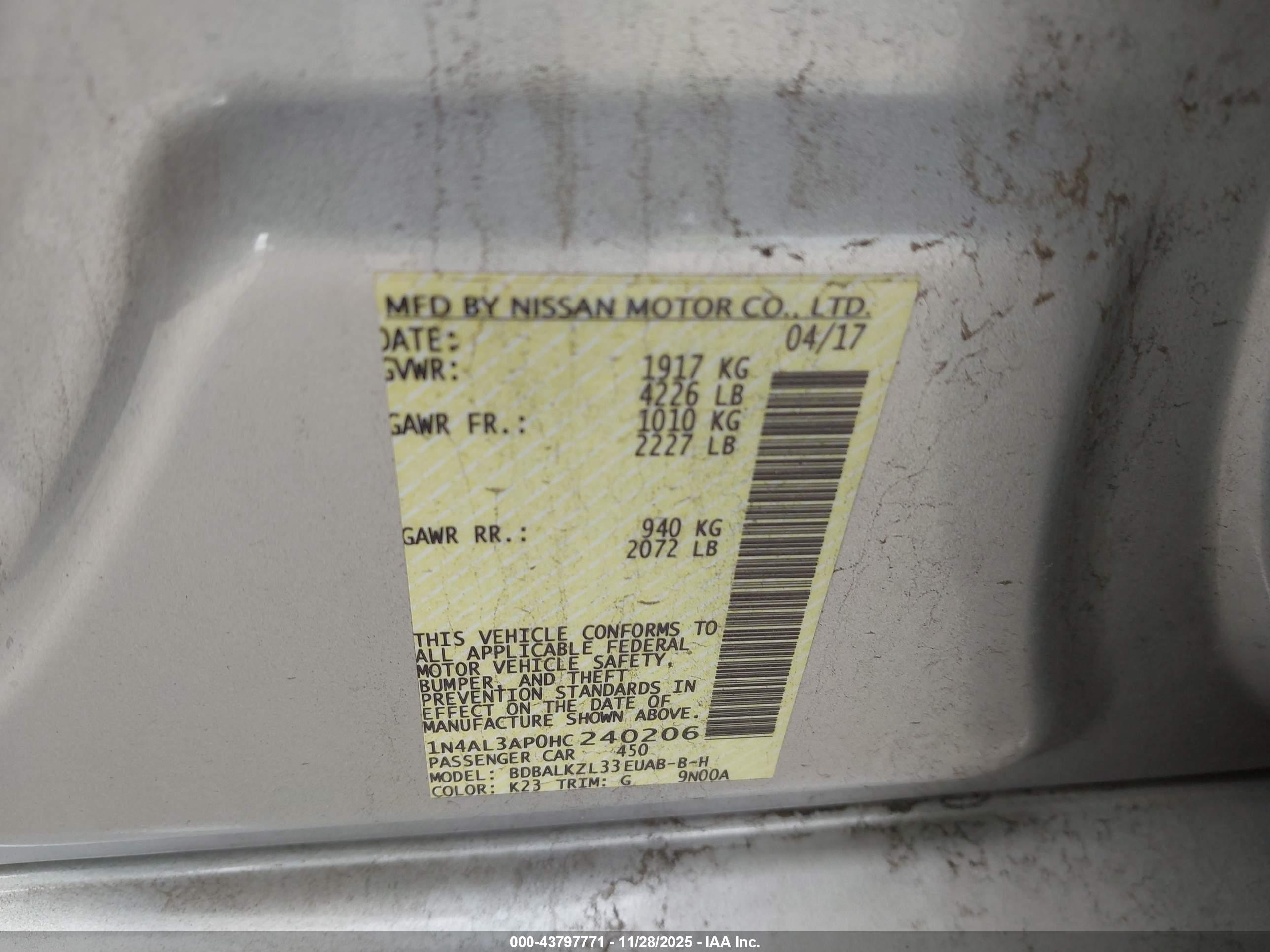 NISSAN ALTIMA image 9