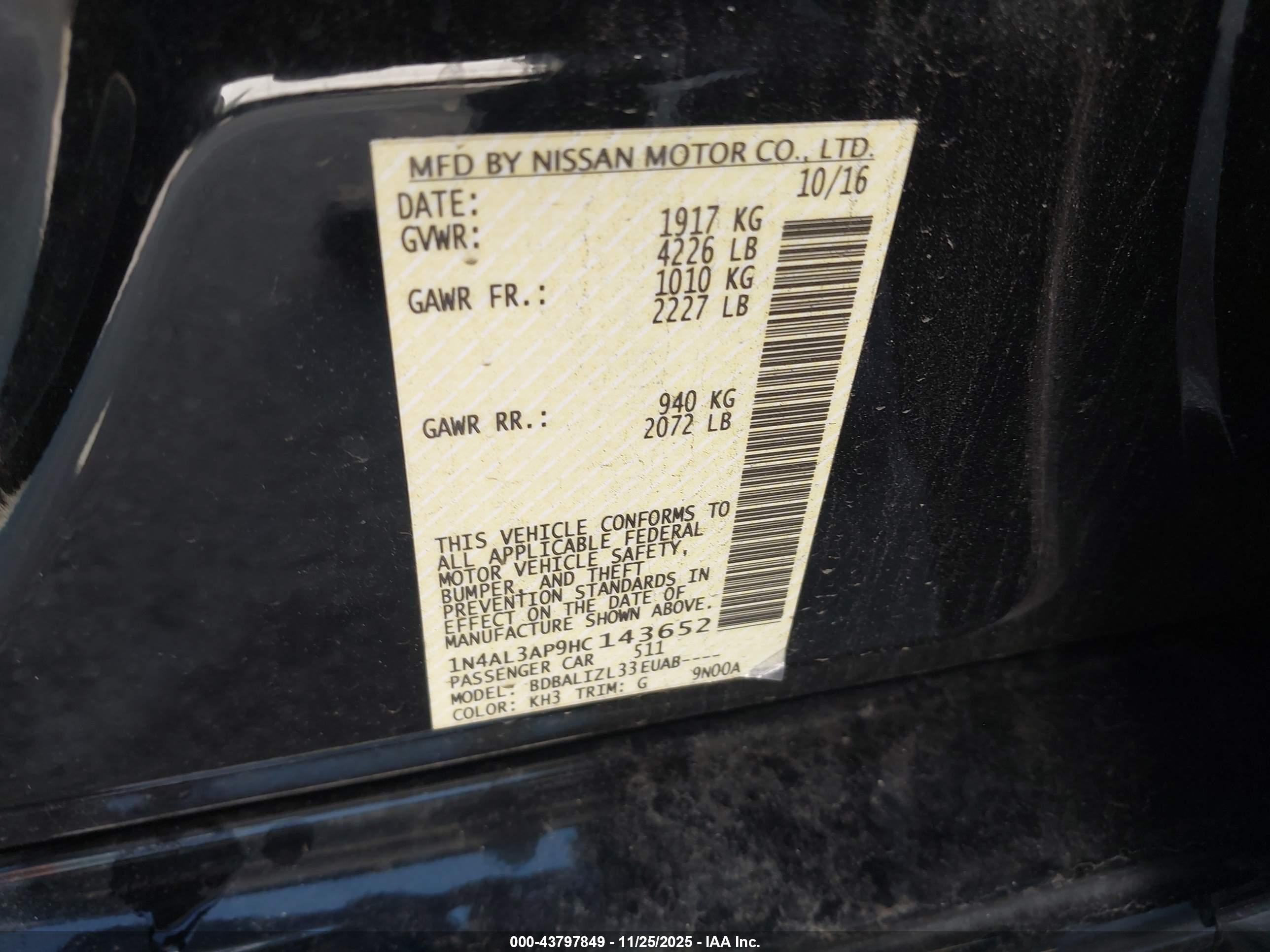 NISSAN ALTIMA image 9