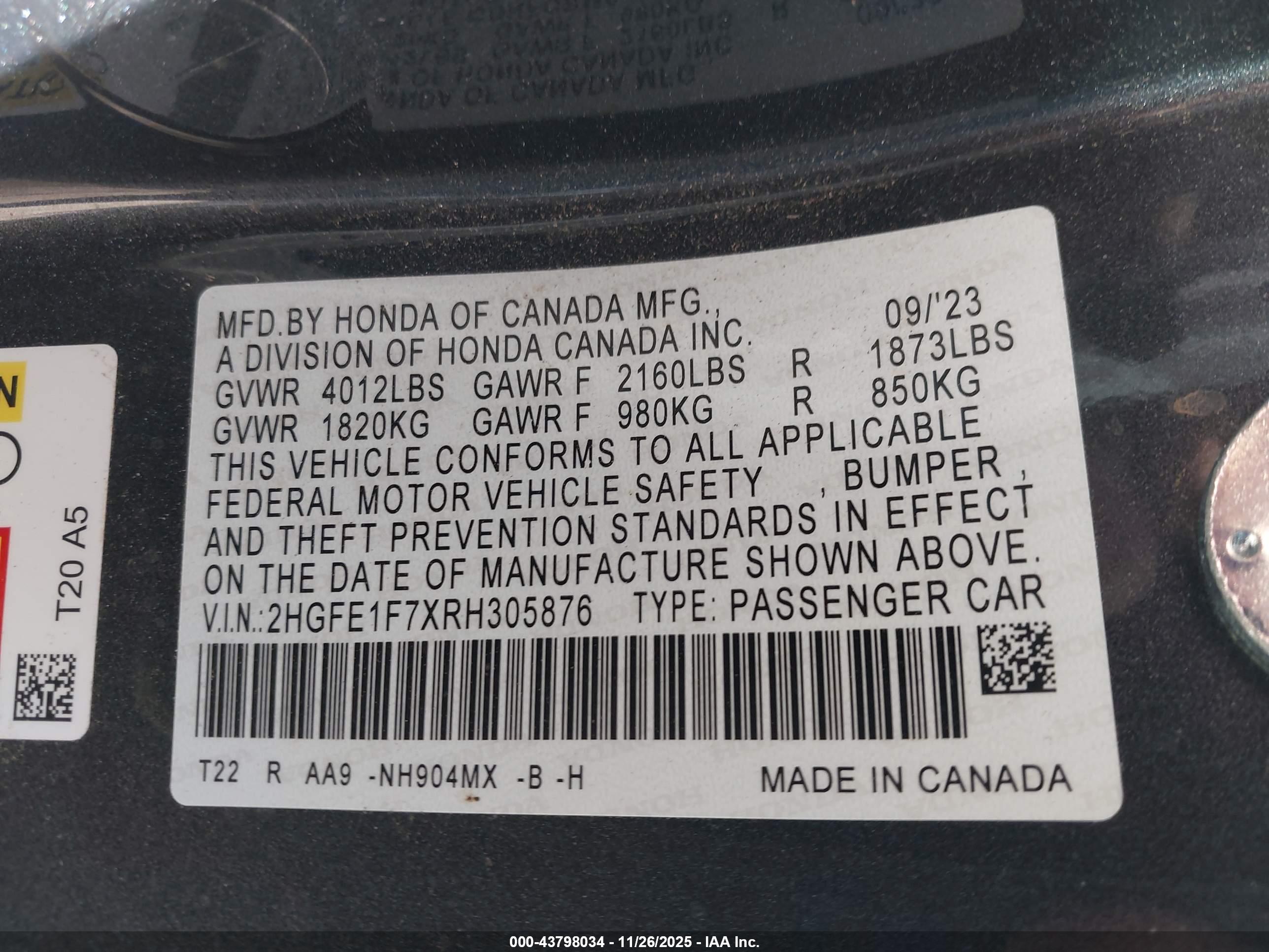 HONDA CIVIC image 9