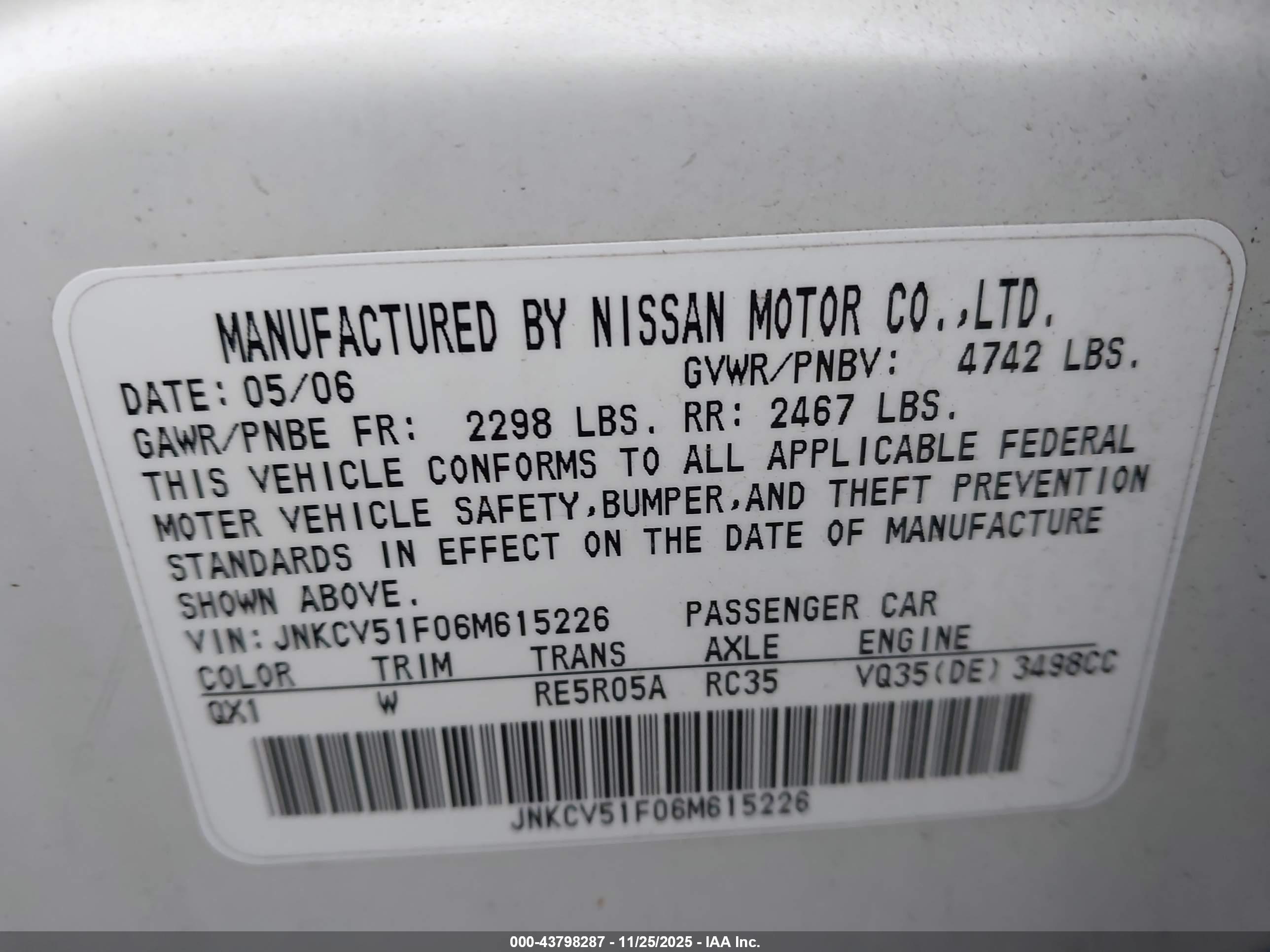 INFINITI G35X image 9