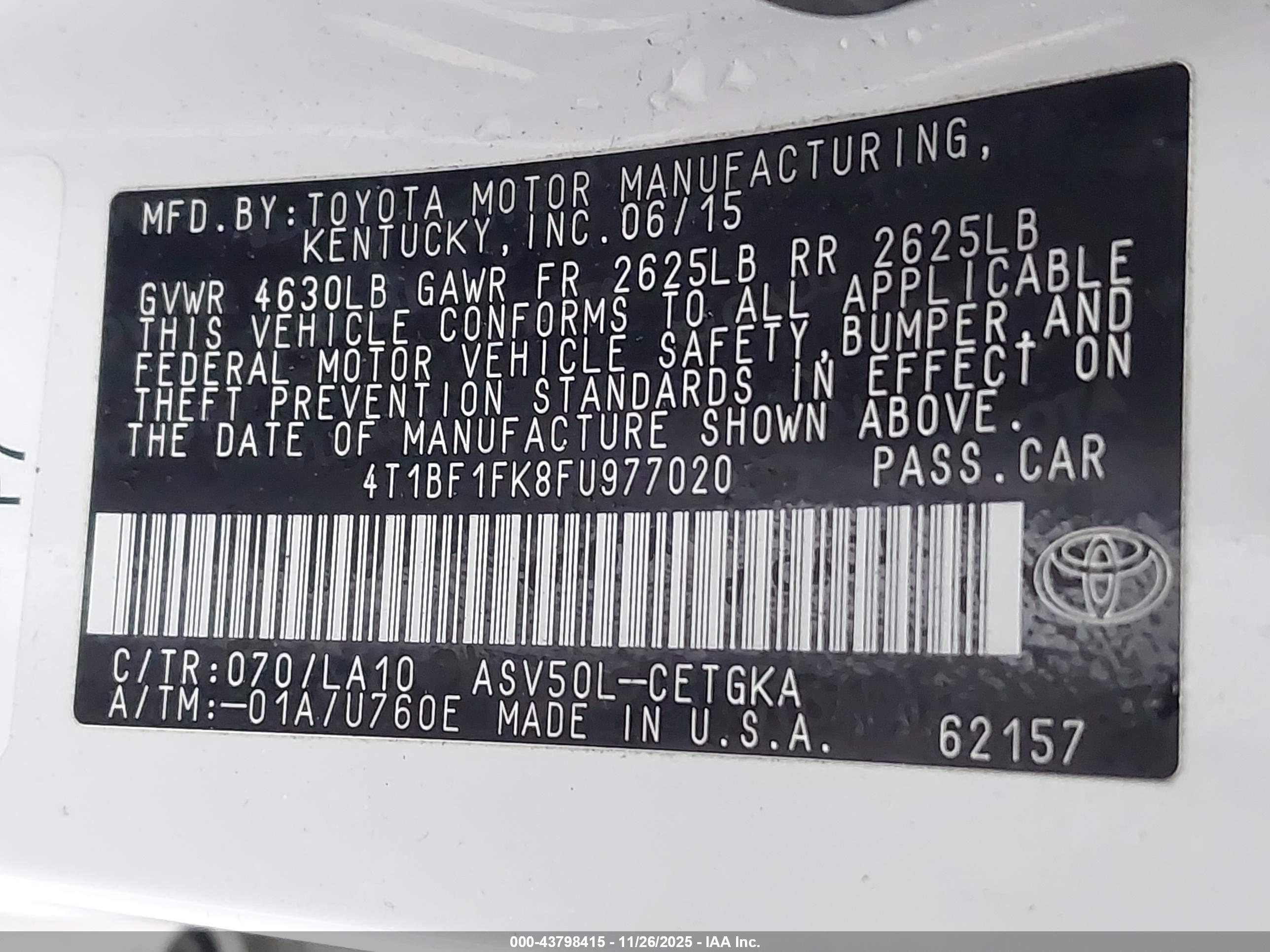 TOYOTA CAMRY image 9
