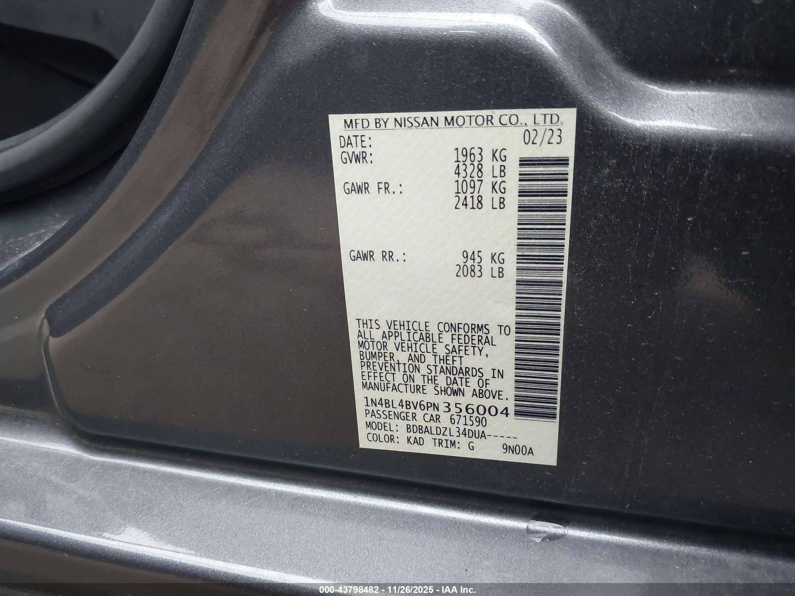 NISSAN ALTIMA image 9