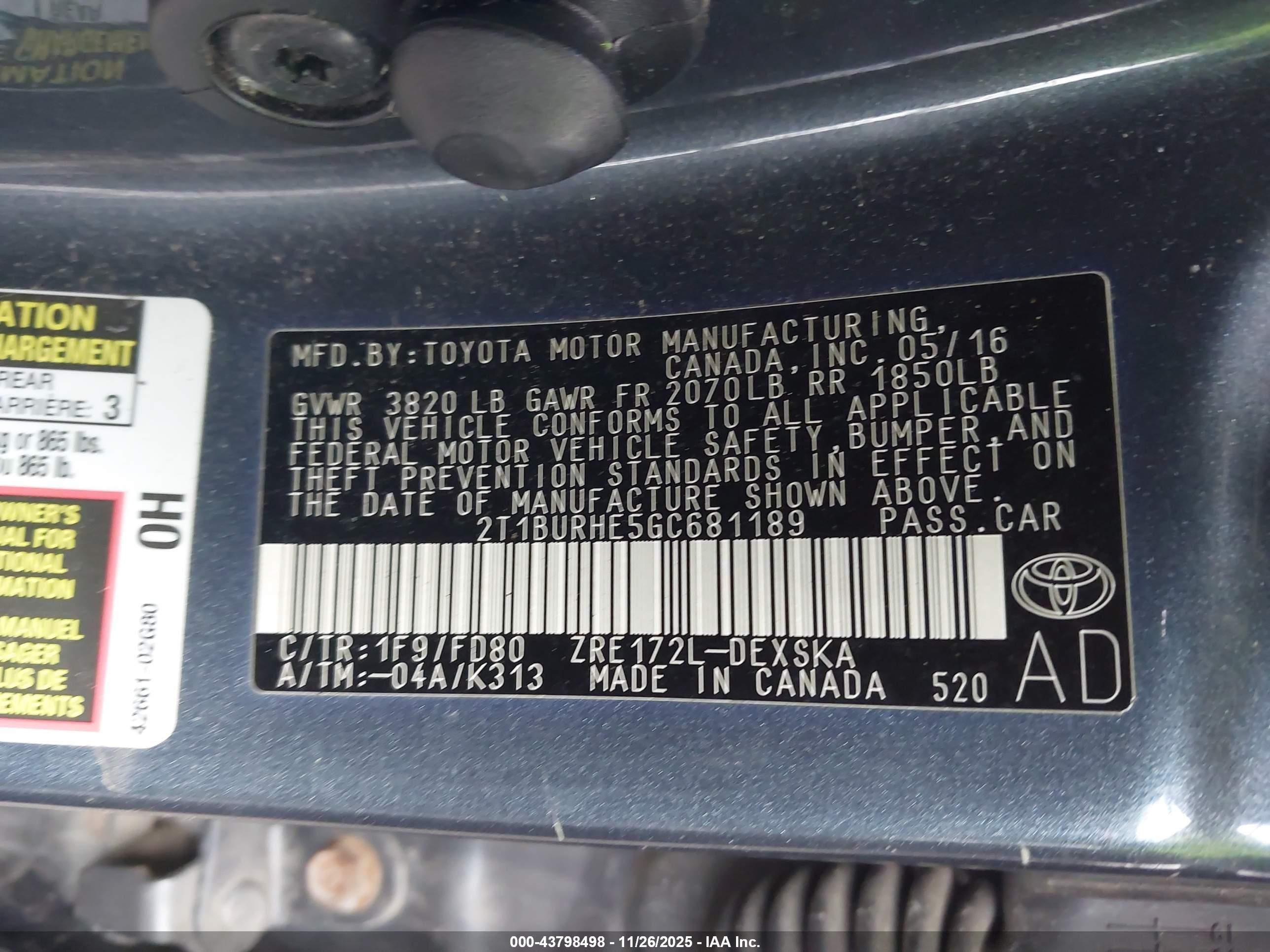 TOYOTA COROLLA image 9