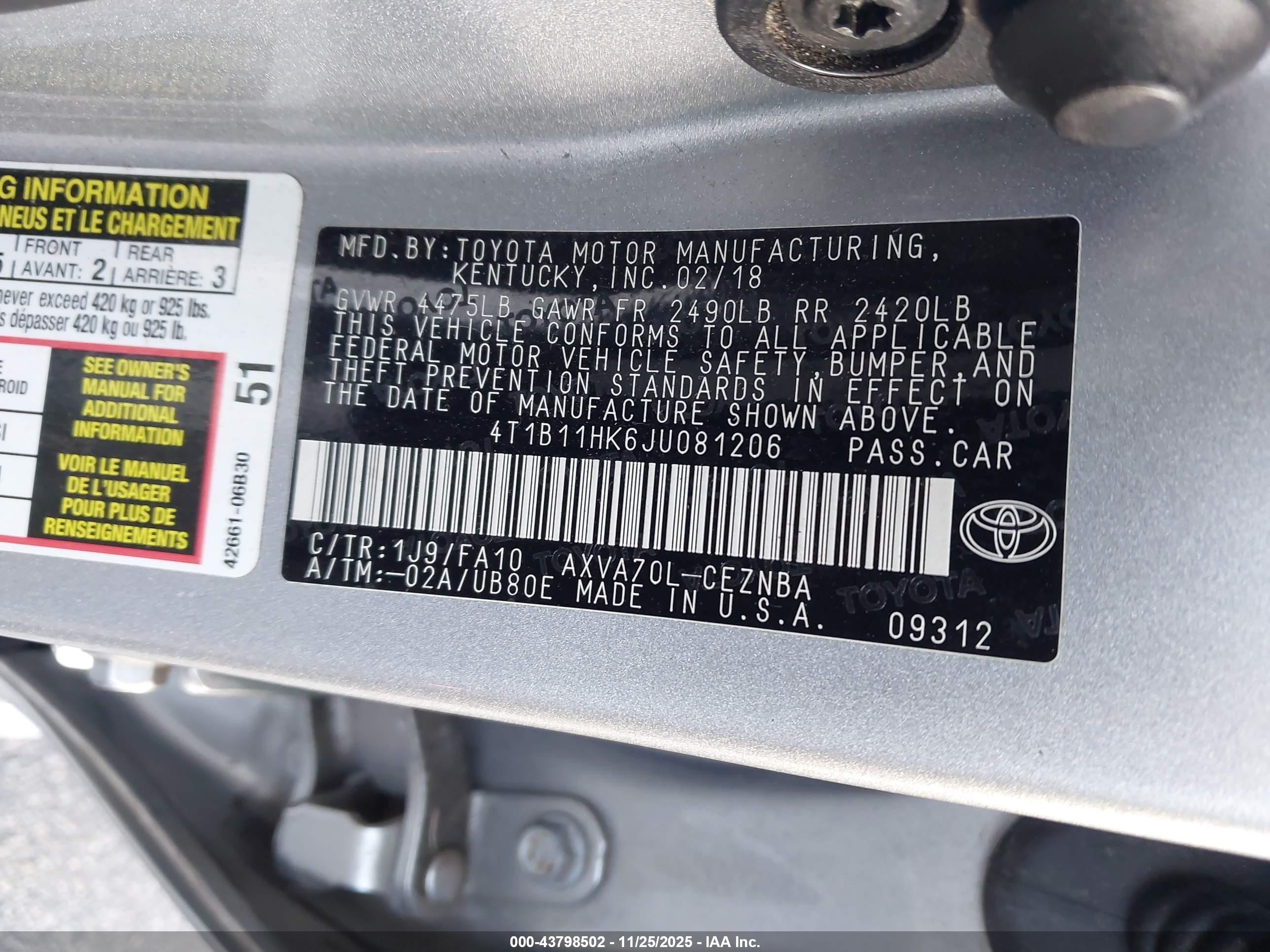 TOYOTA CAMRY image 9
