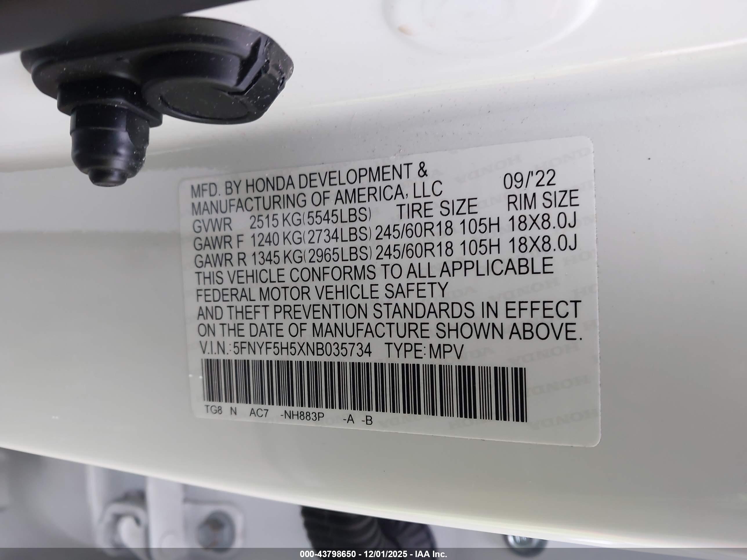 HONDA PILOT image 9