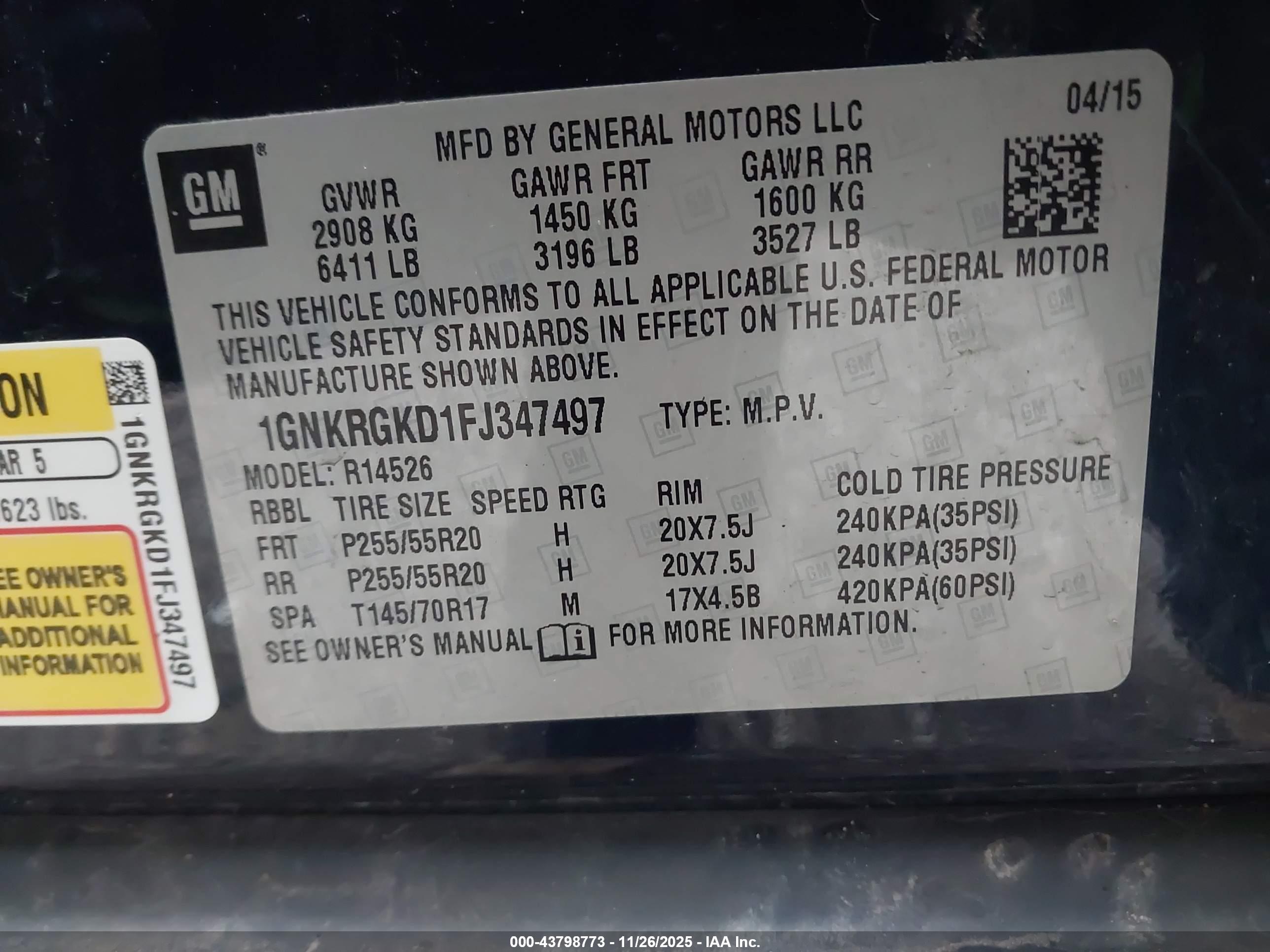 CHEVROLET TRAVERSE image 9