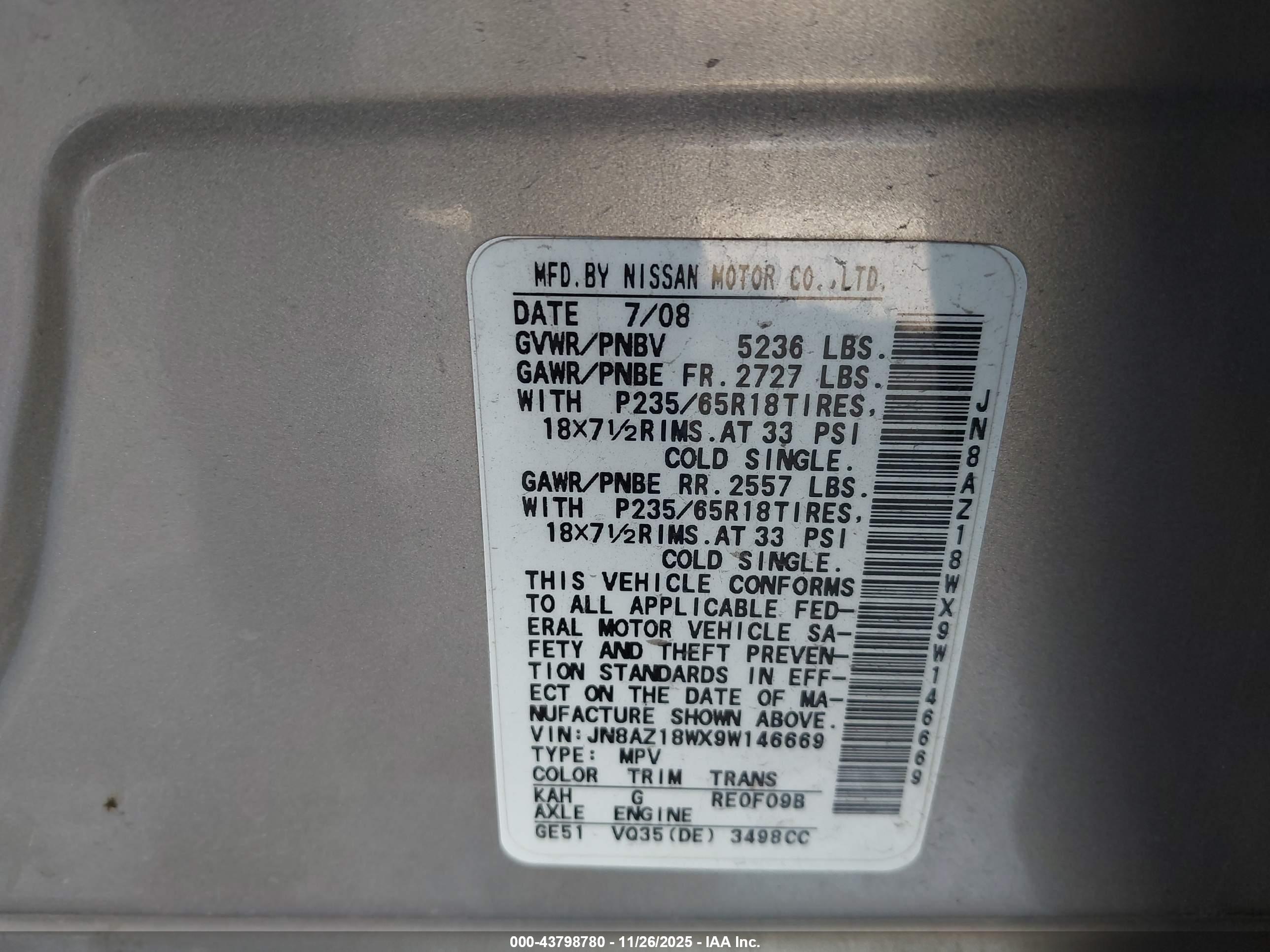 NISSAN MURANO image 9