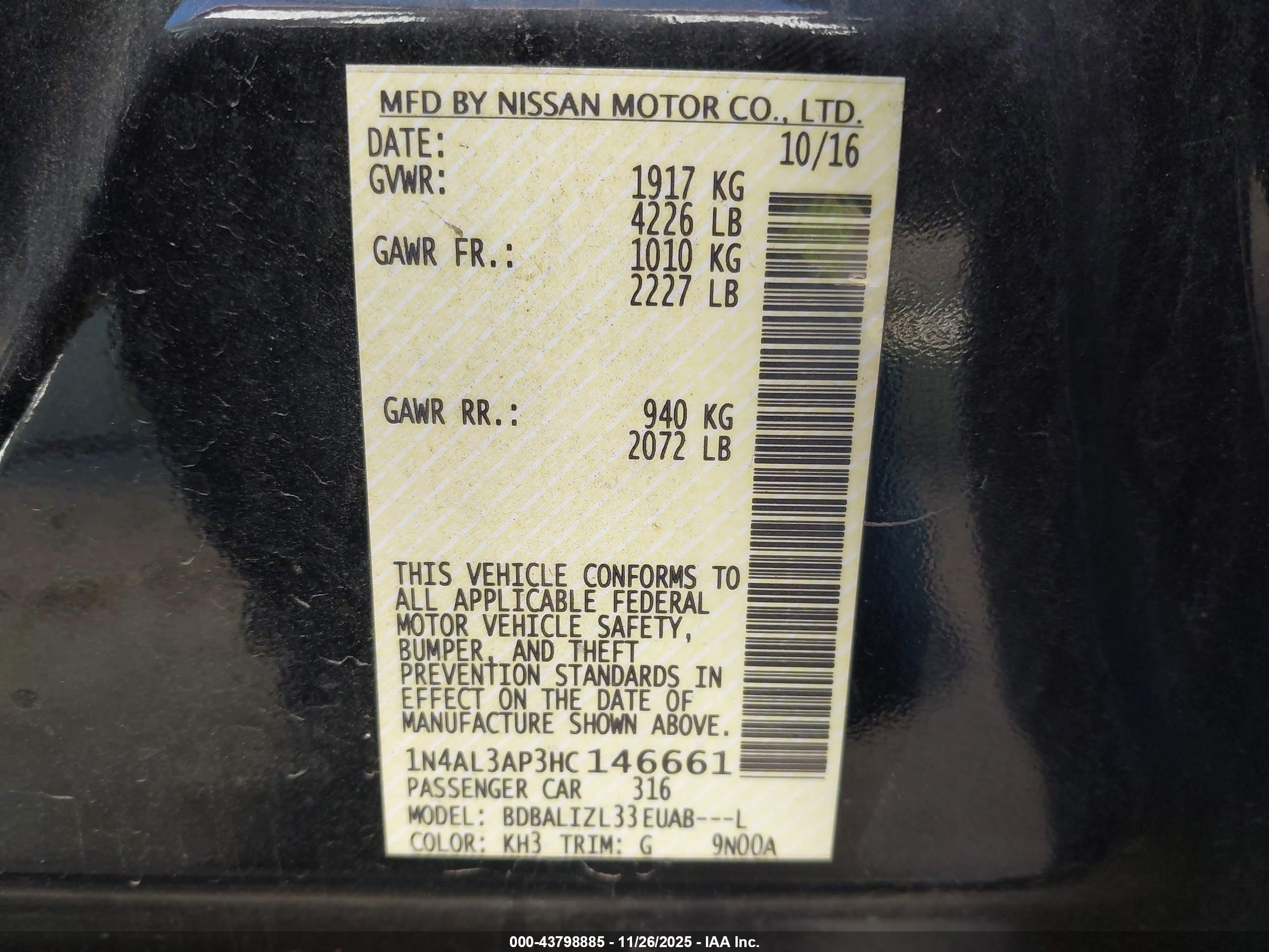 NISSAN ALTIMA image 9