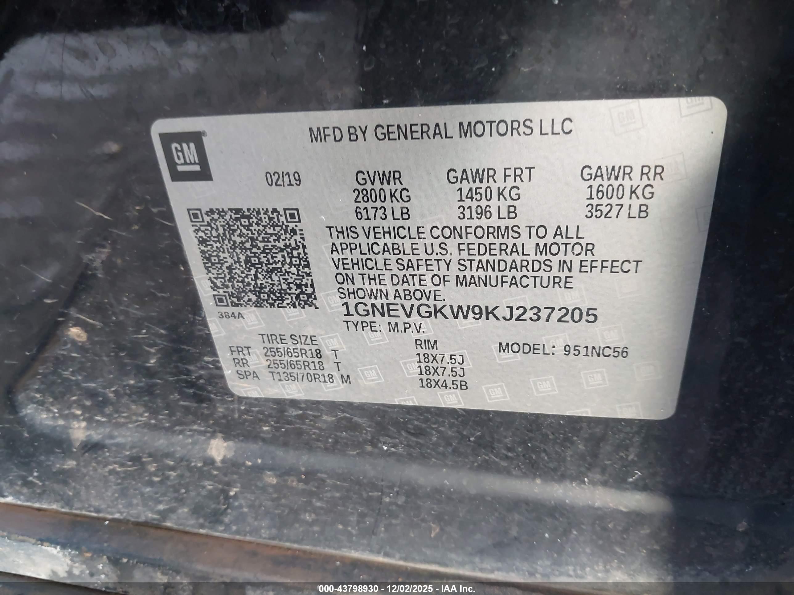CHEVROLET TRAVERSE image 9