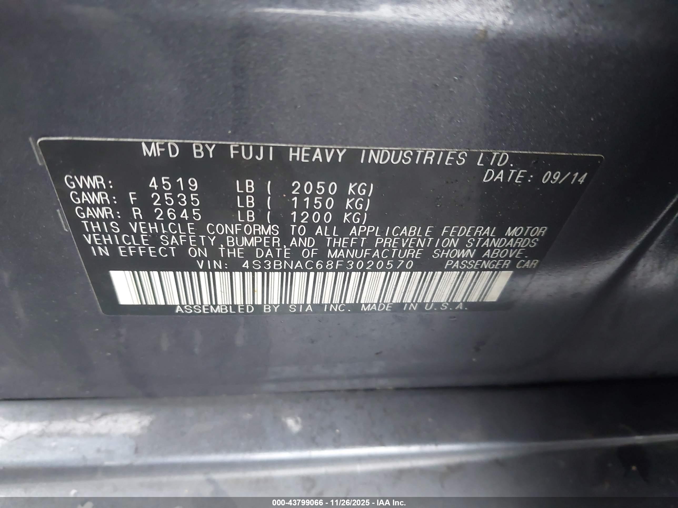 SUBARU LEGACY image 9