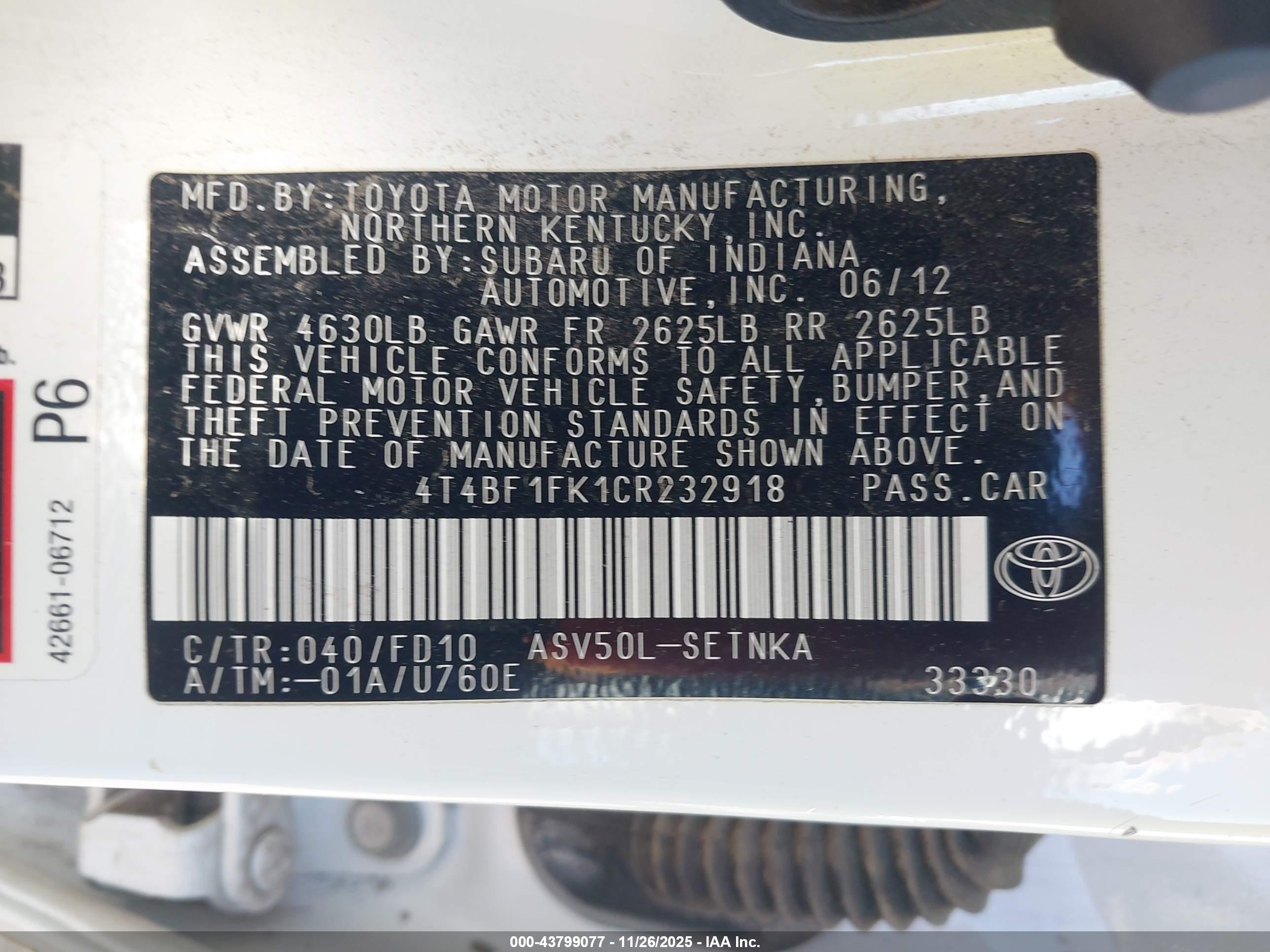 TOYOTA CAMRY image 9