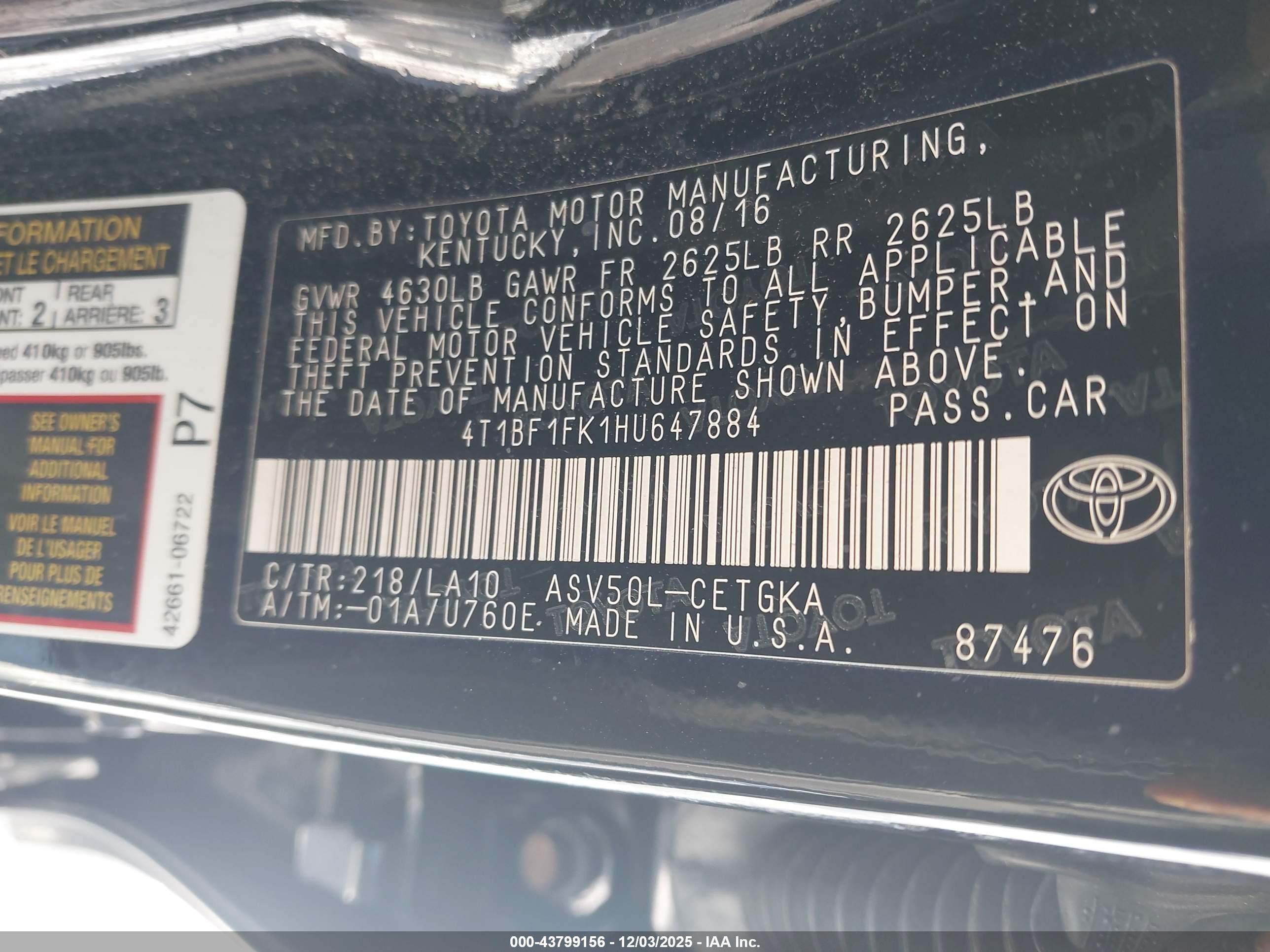 TOYOTA CAMRY image 9