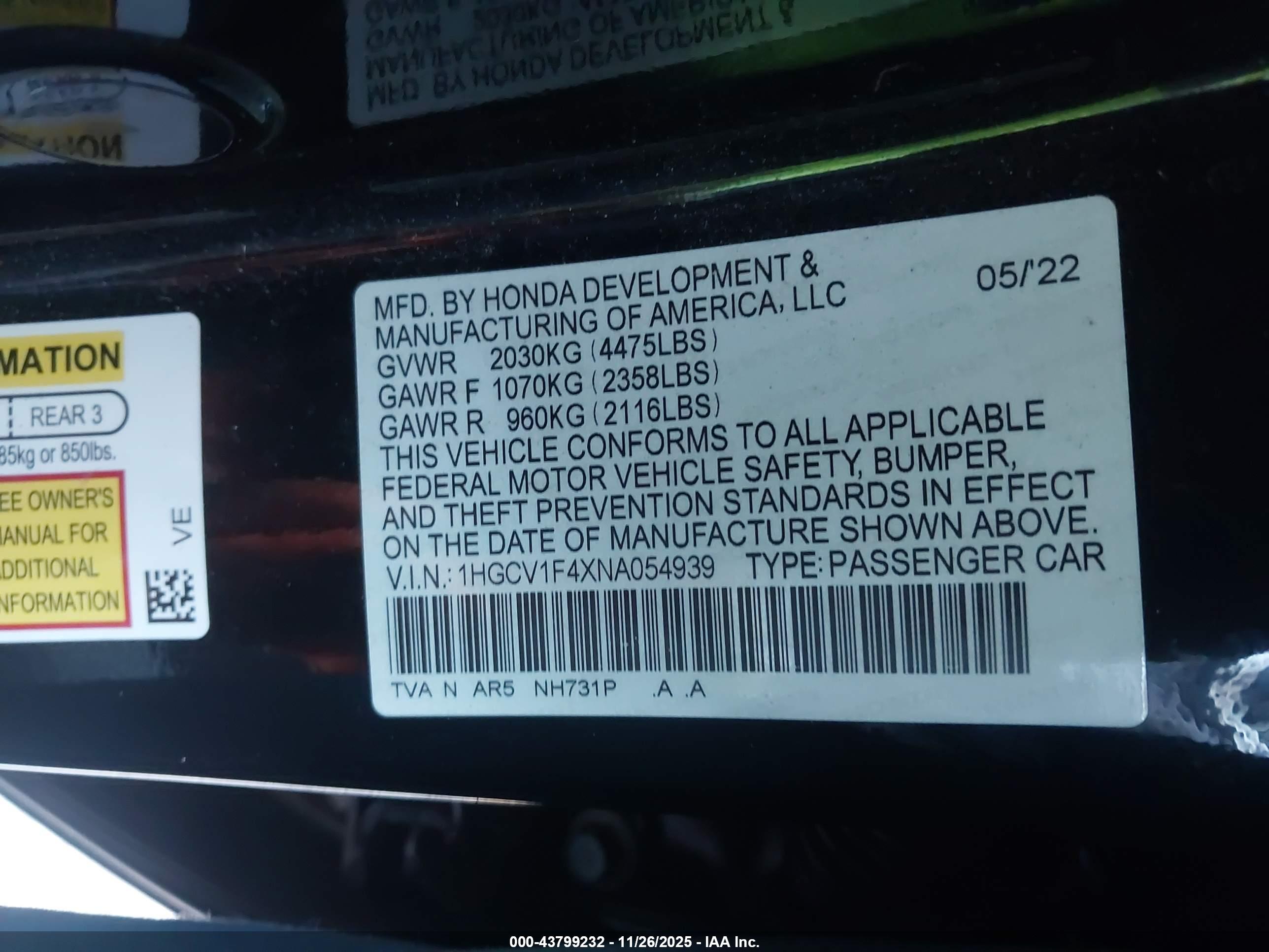 HONDA ACCORD image 9