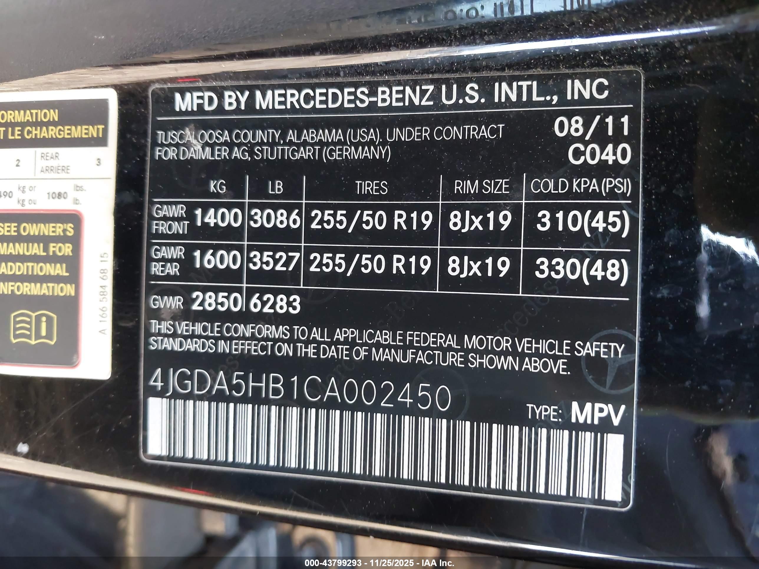 MERCEDES-BENZ ML image 9