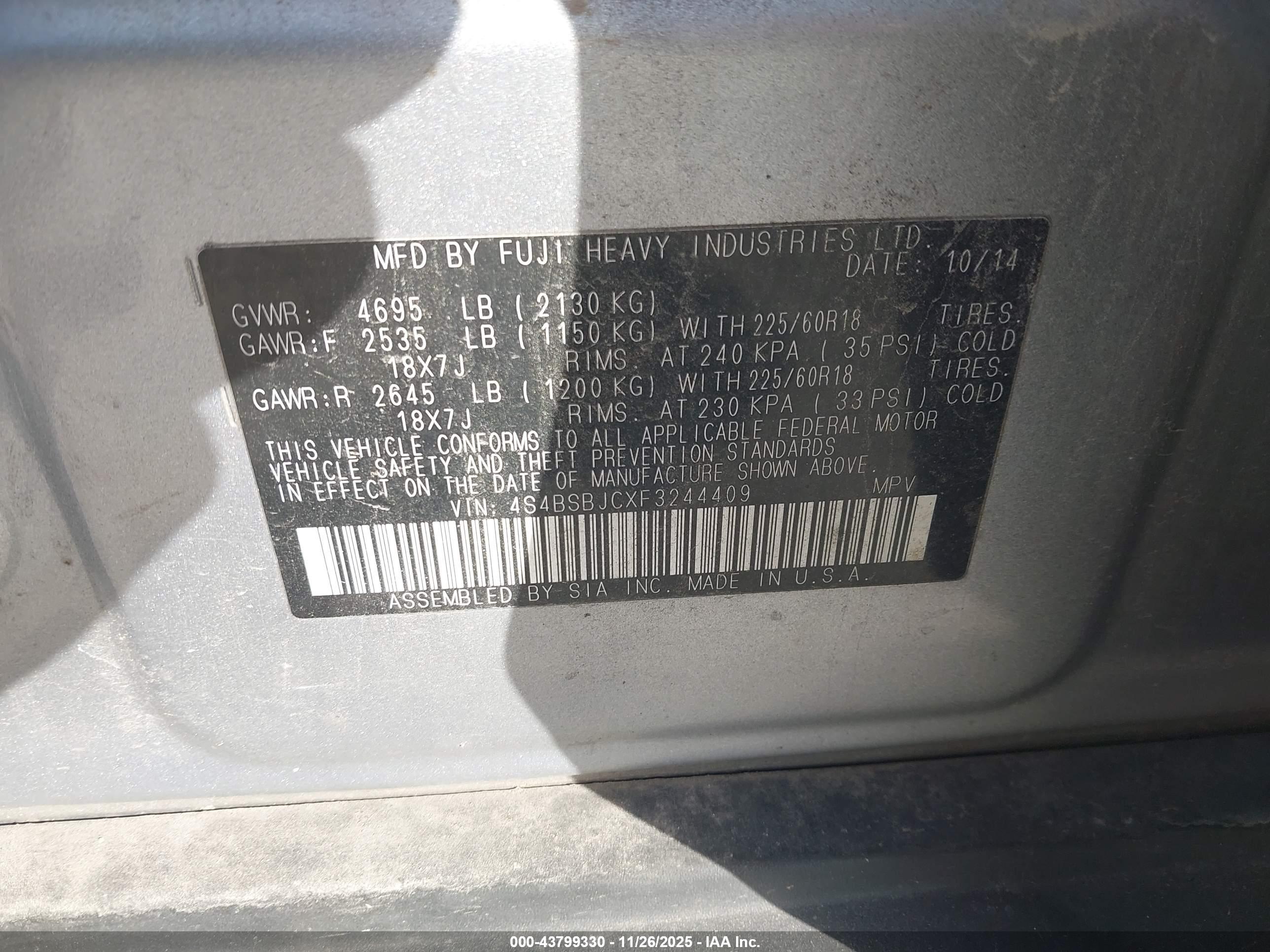 SUBARU OUTBACK image 9