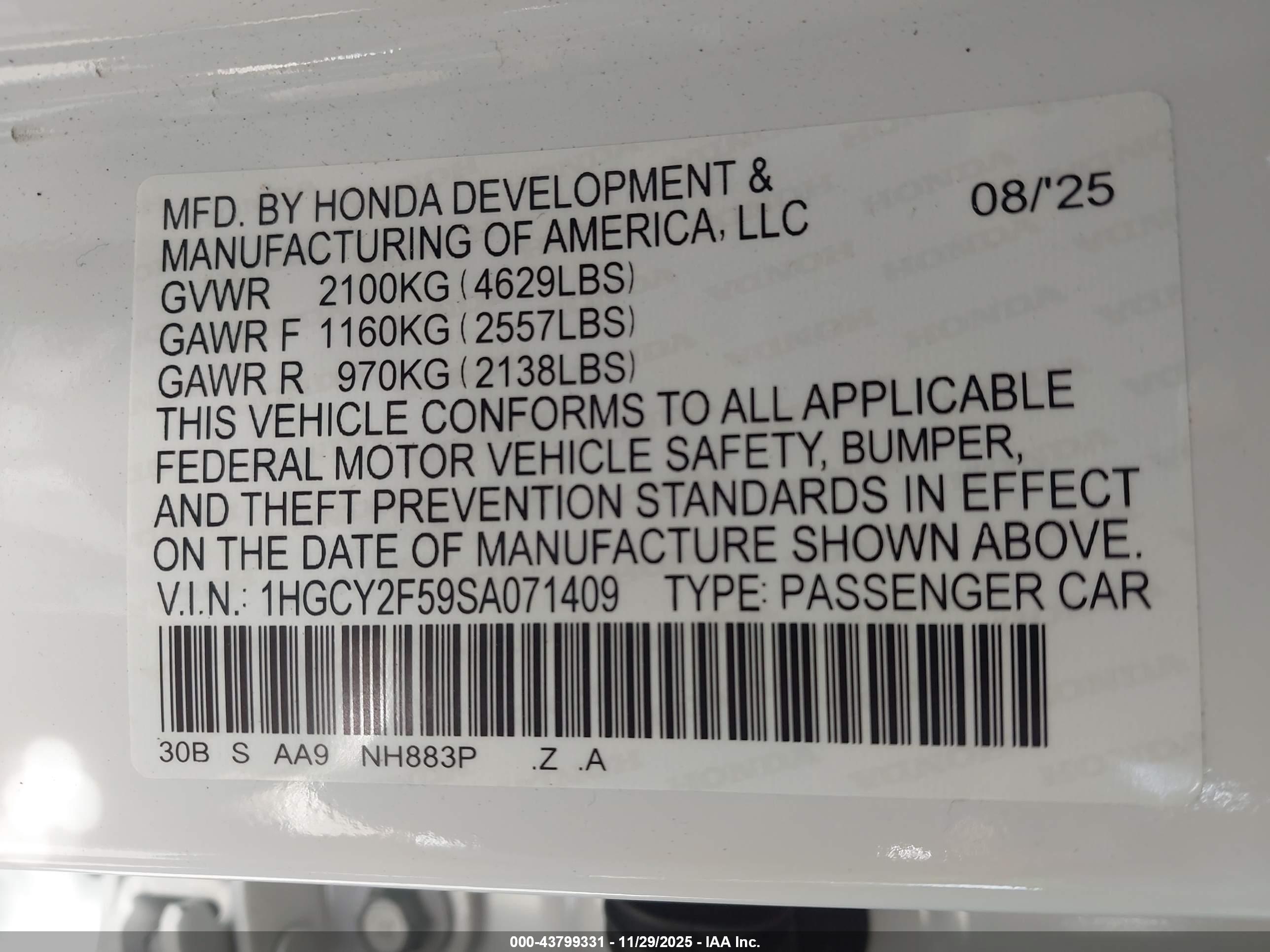 HONDA ACCORD image 9