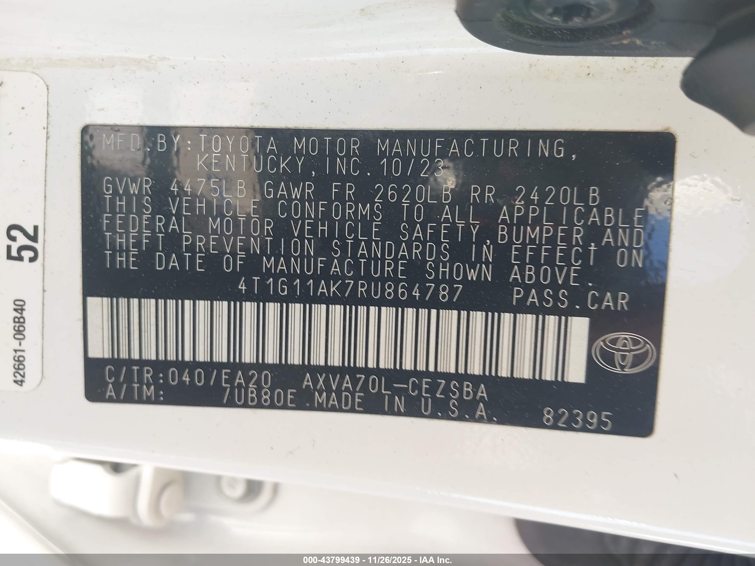 TOYOTA CAMRY image 9