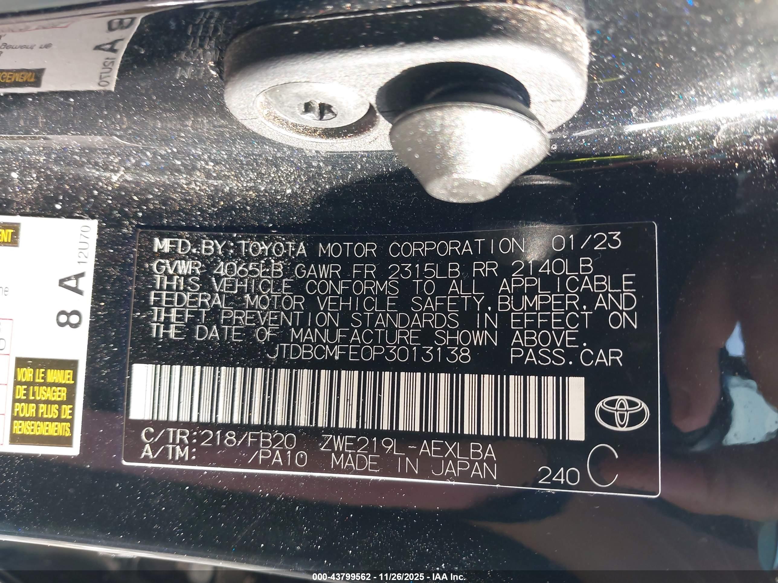 TOYOTA COROLLA image 9