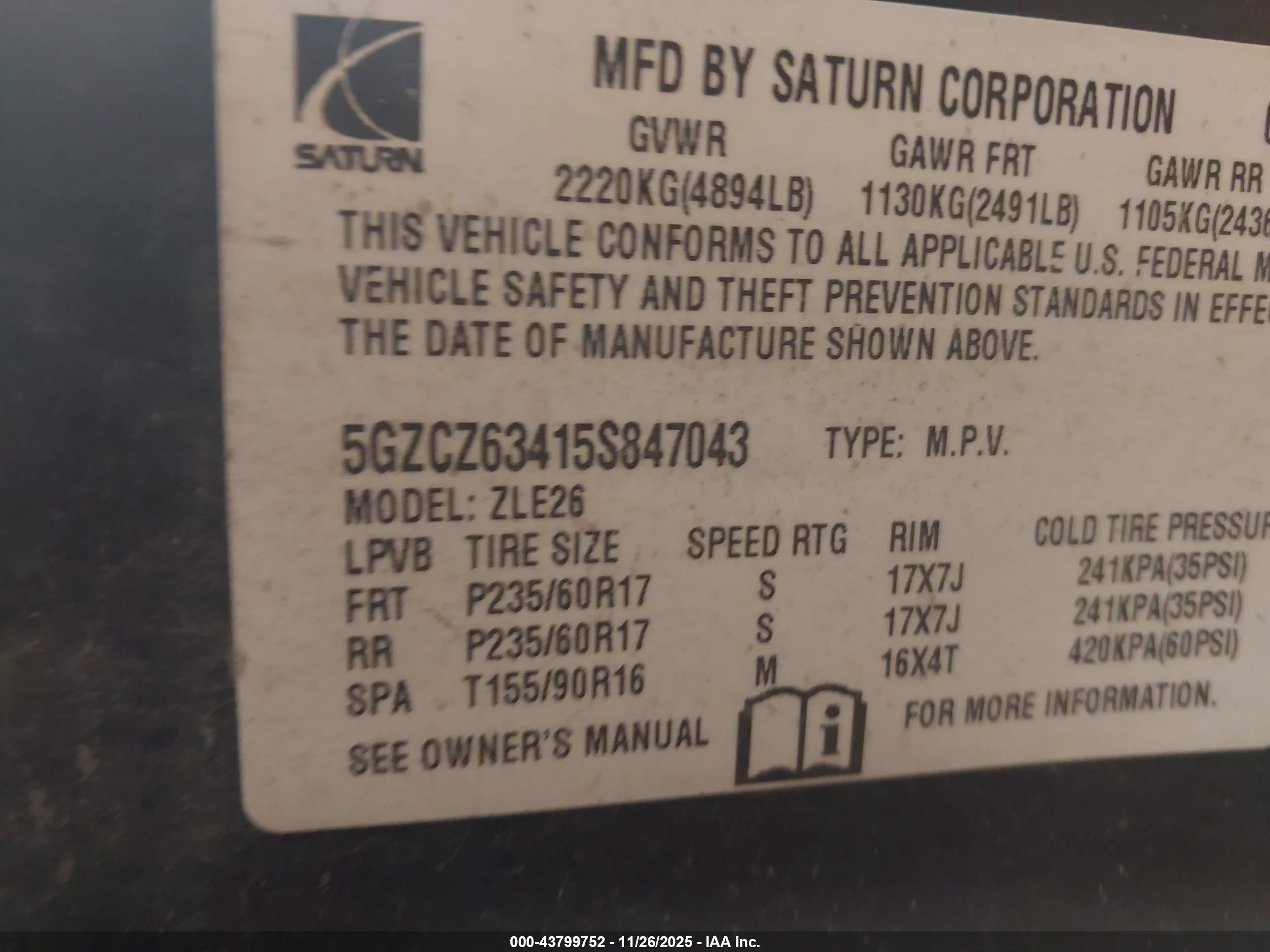 SATURN VUE image 9