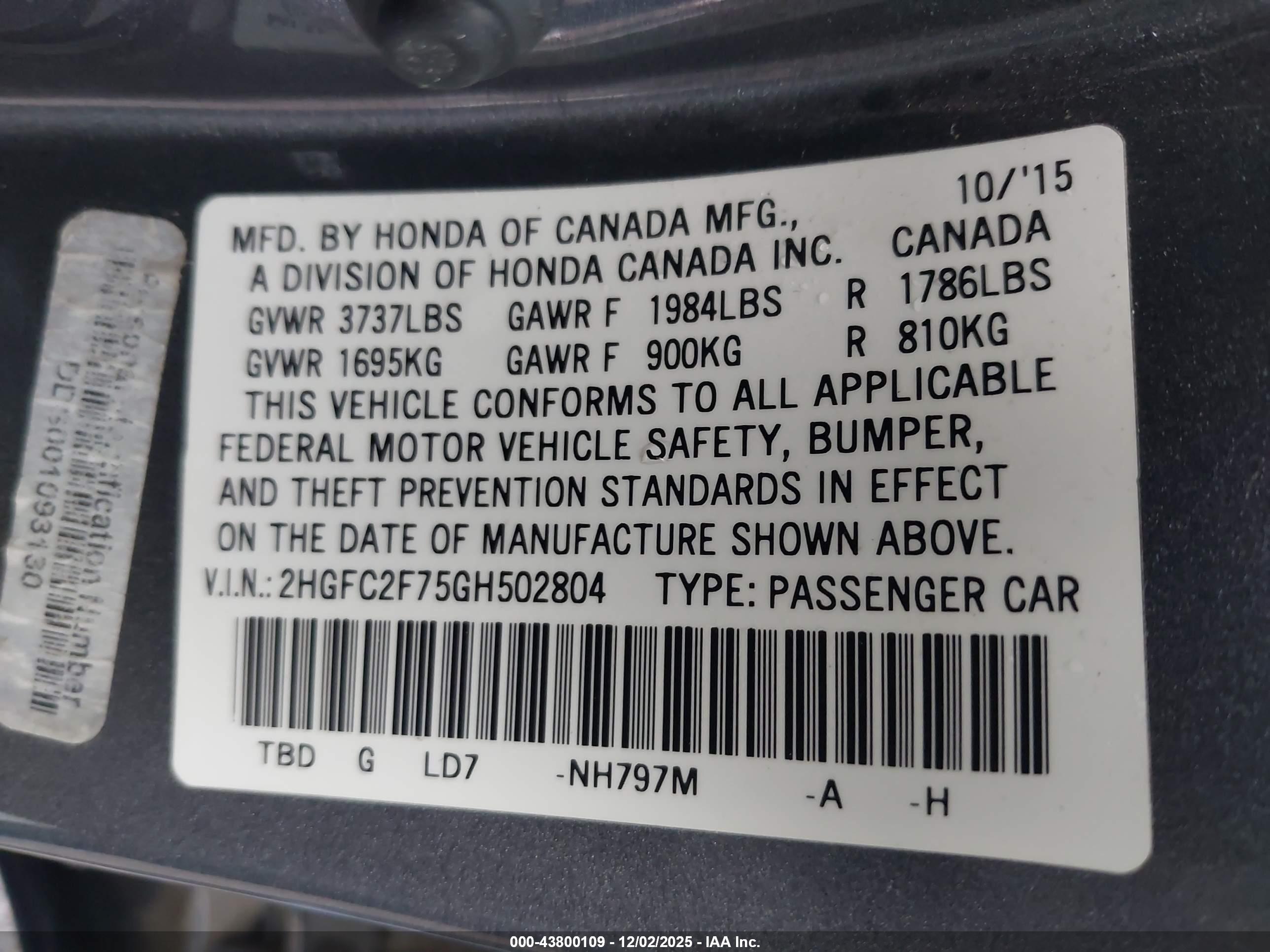 HONDA CIVIC image 9