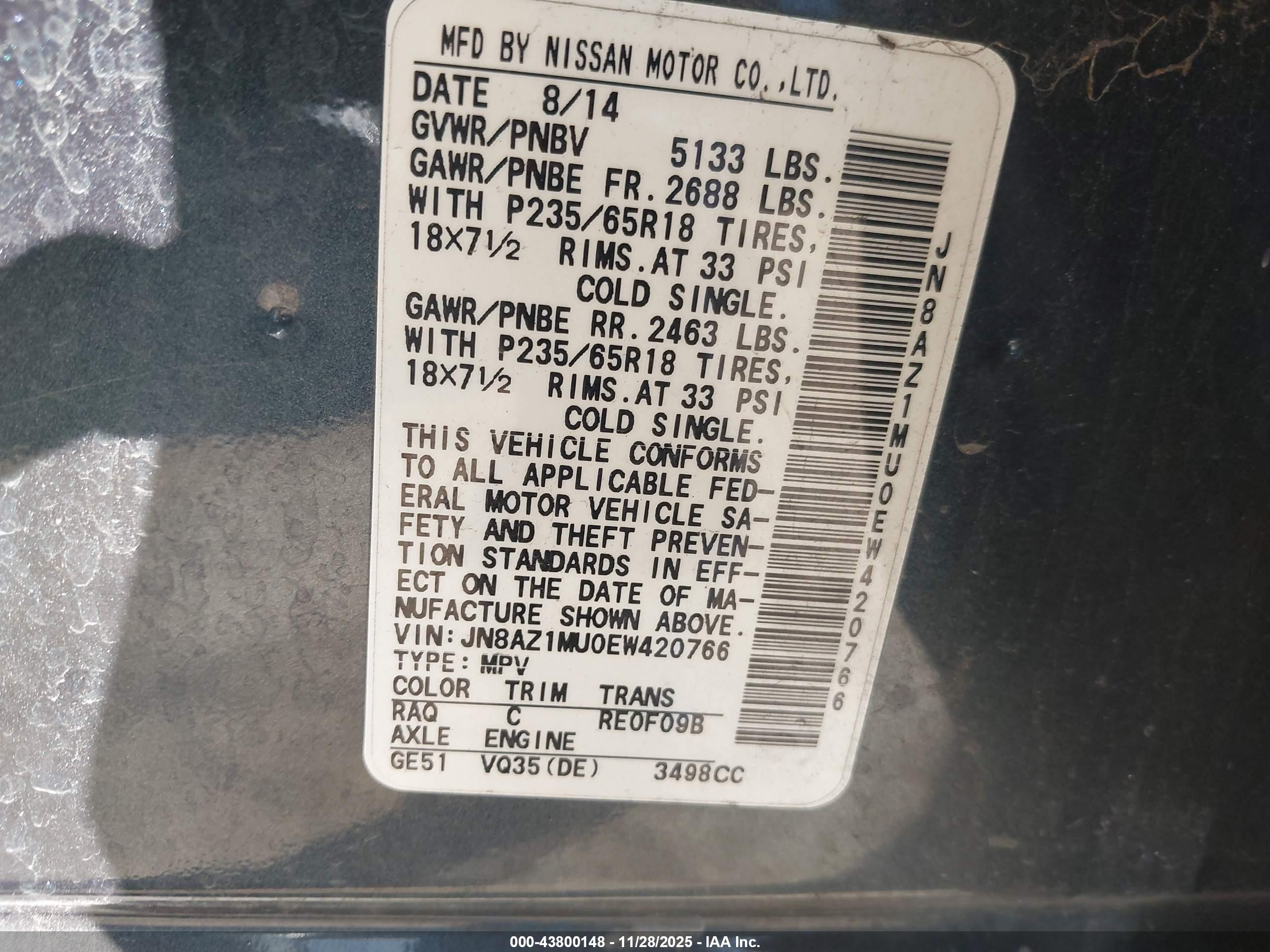 NISSAN MURANO image 9