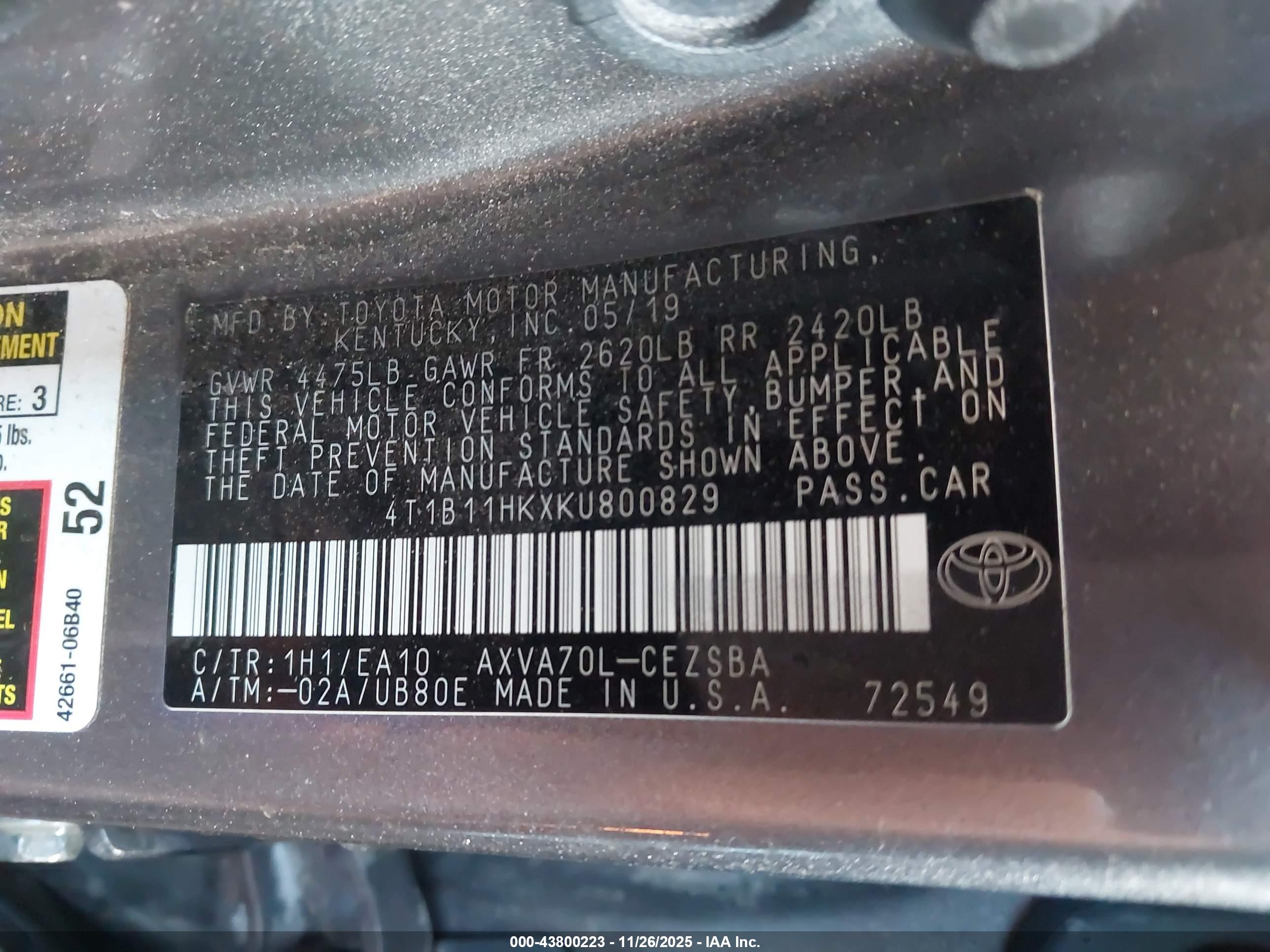 TOYOTA CAMRY image 9