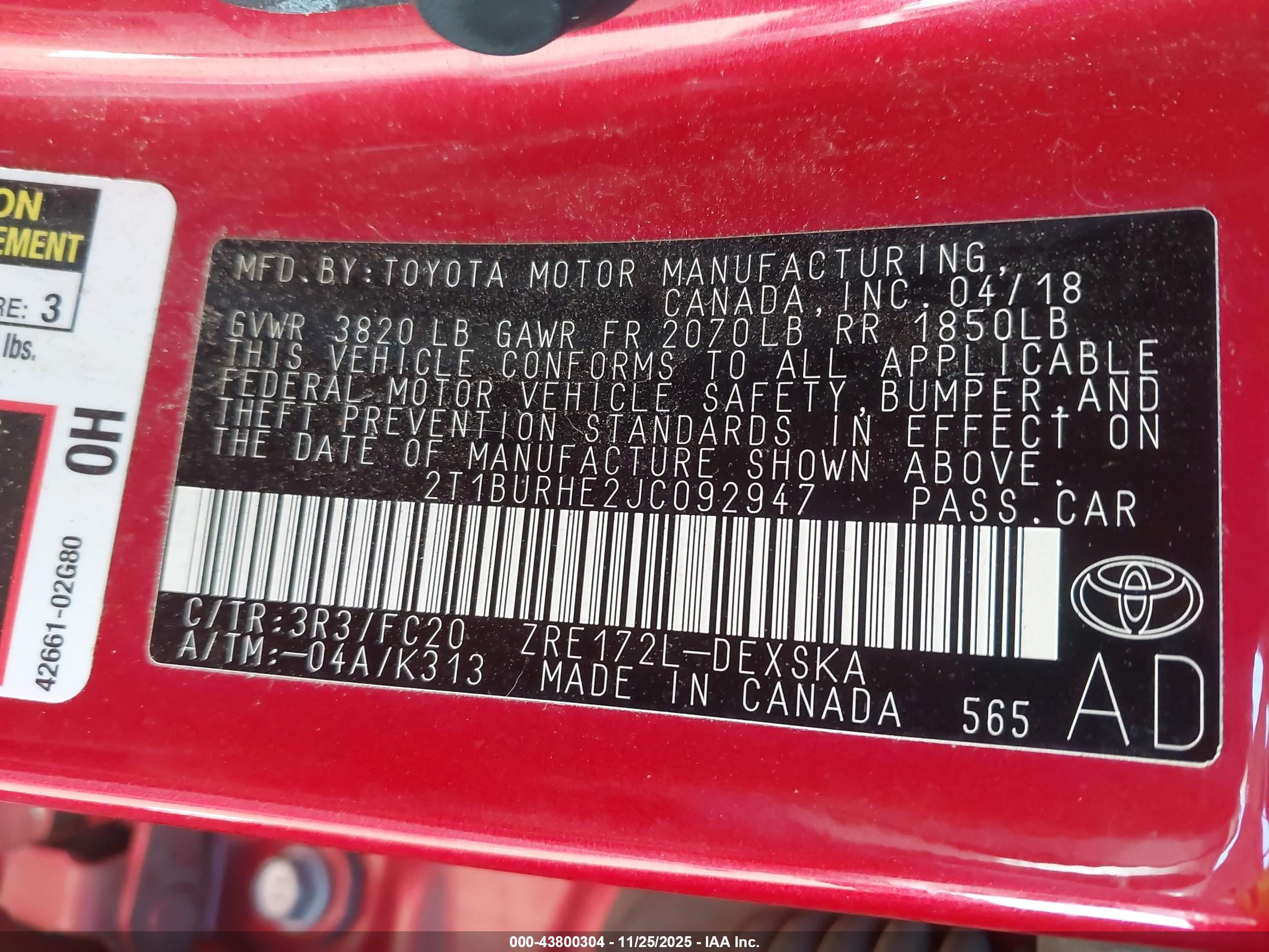 TOYOTA COROLLA image 9