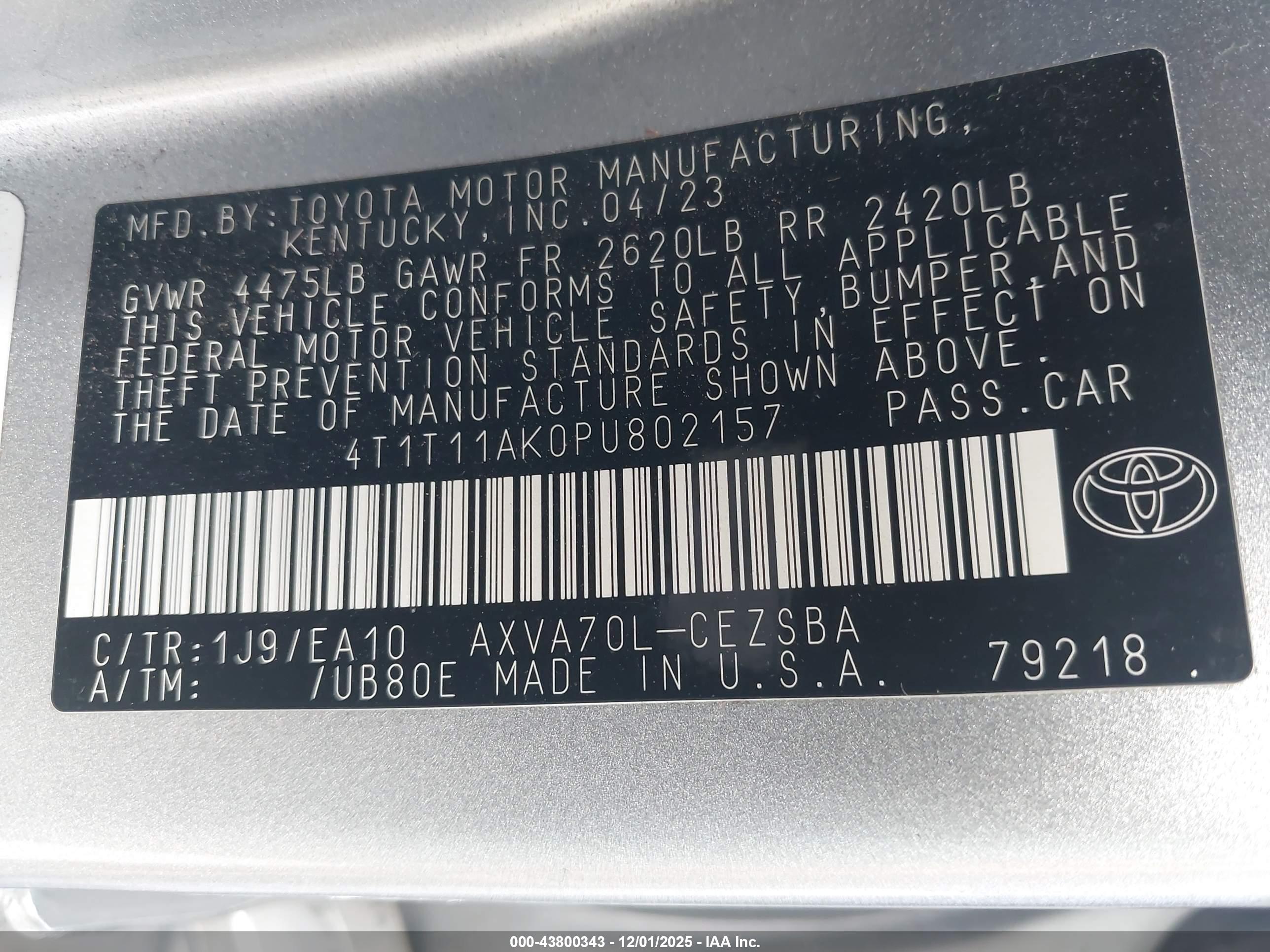 TOYOTA CAMRY image 9