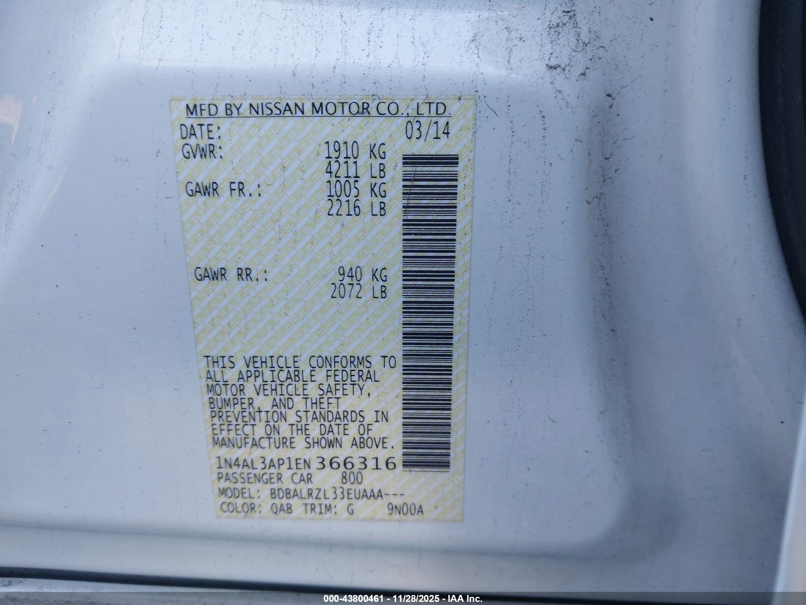 NISSAN ALTIMA image 9