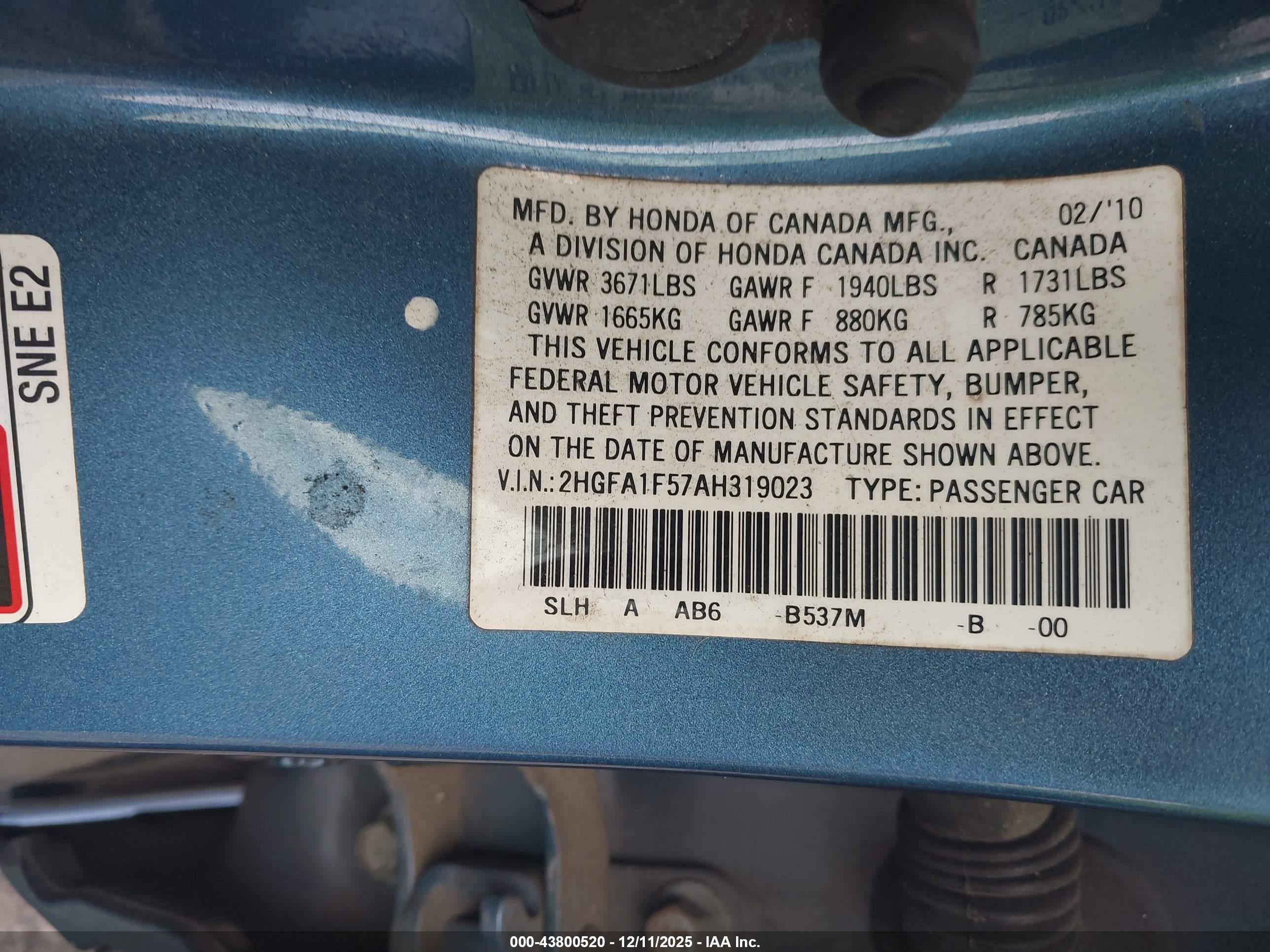 HONDA CIVIC image 9