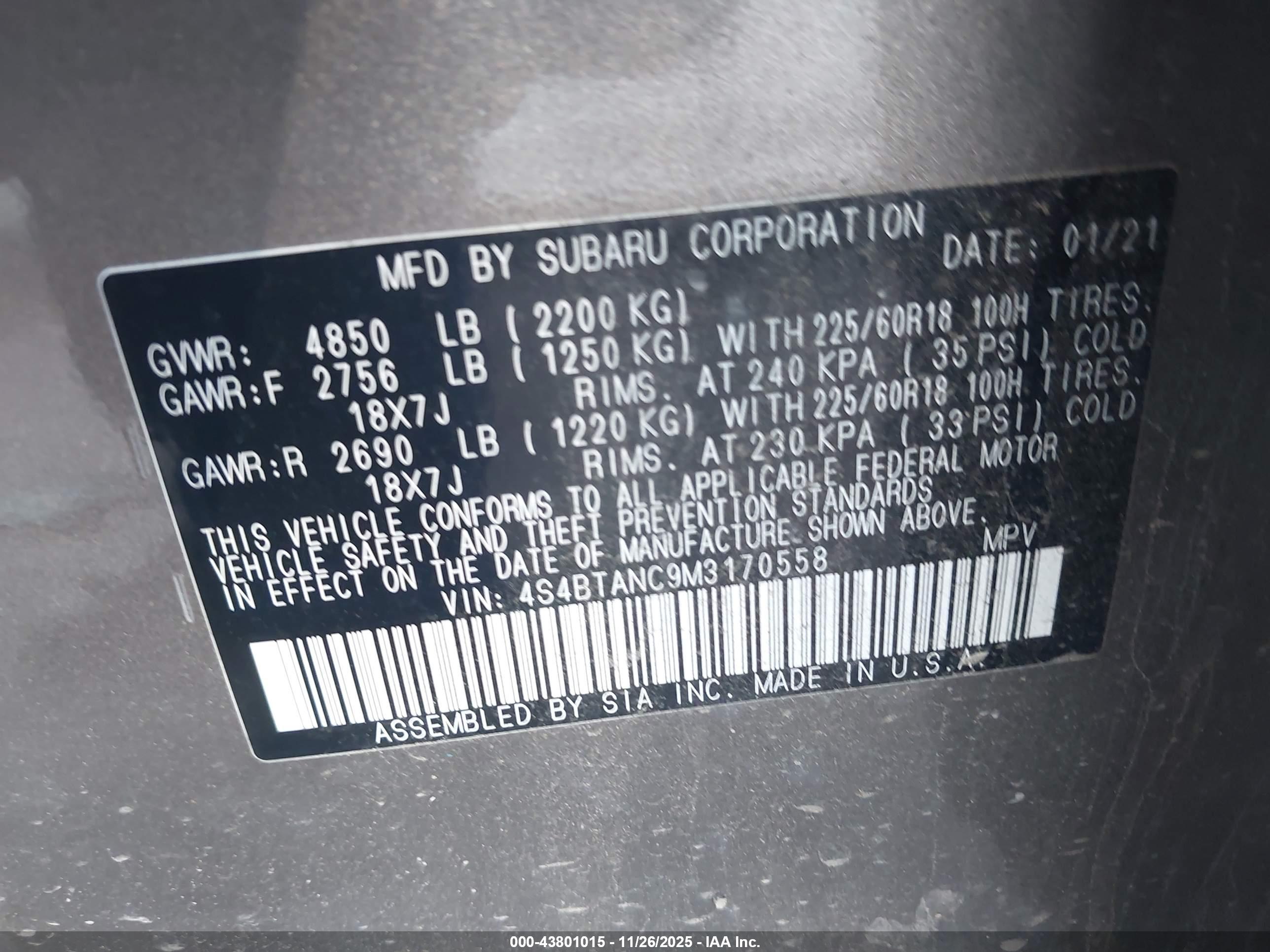 SUBARU OUTBACK image 9