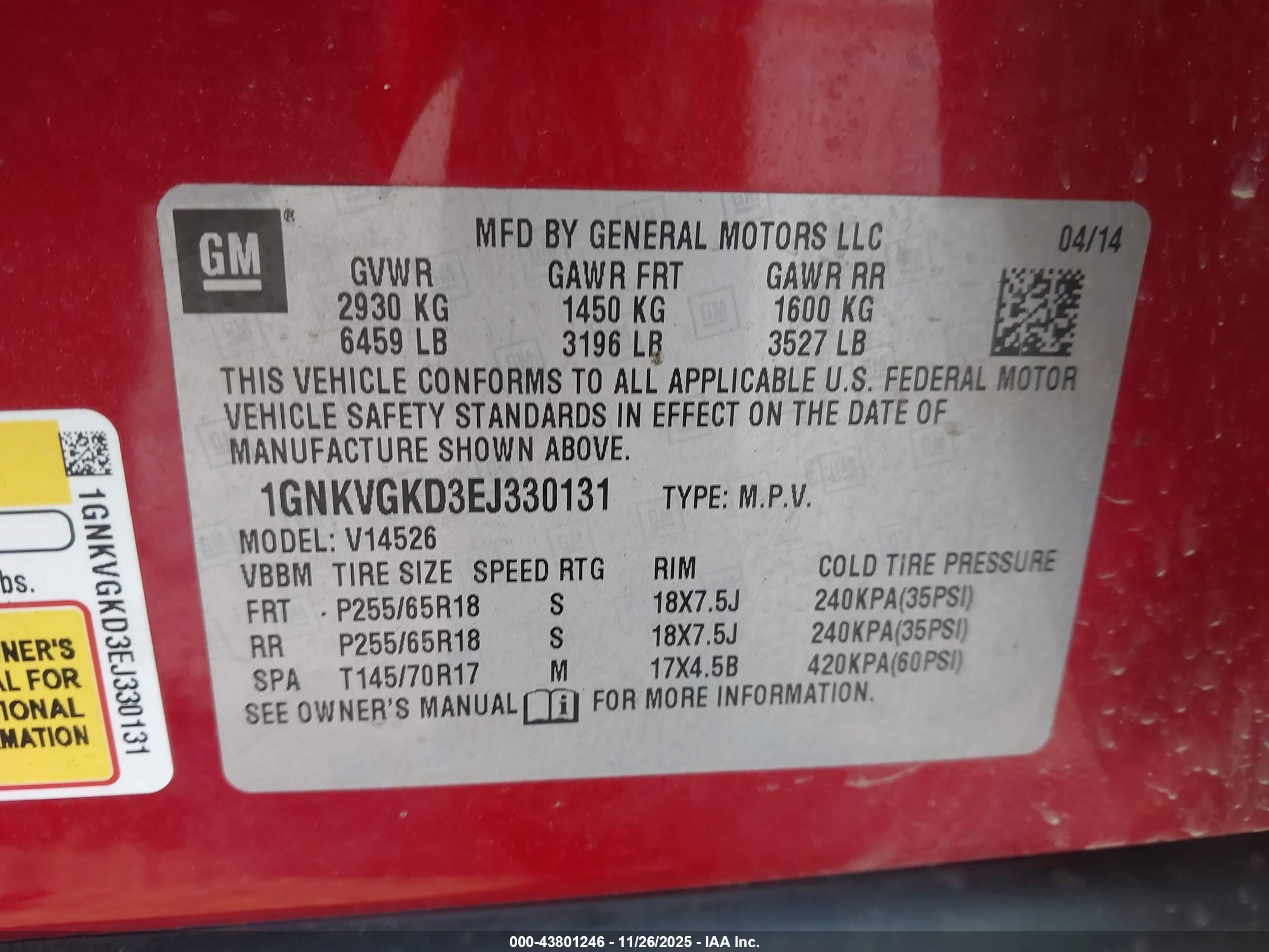 CHEVROLET TRAVERSE image 9