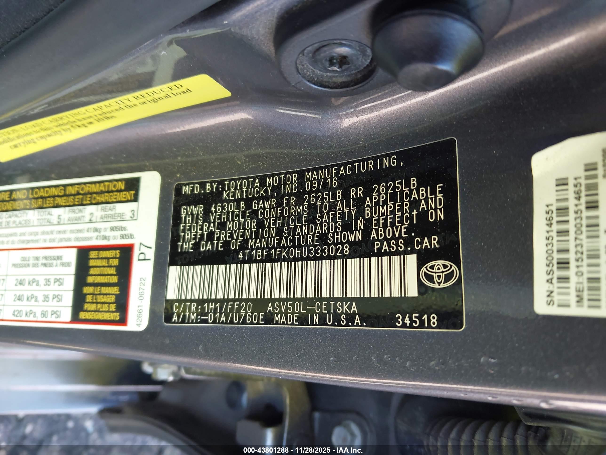 TOYOTA CAMRY image 9
