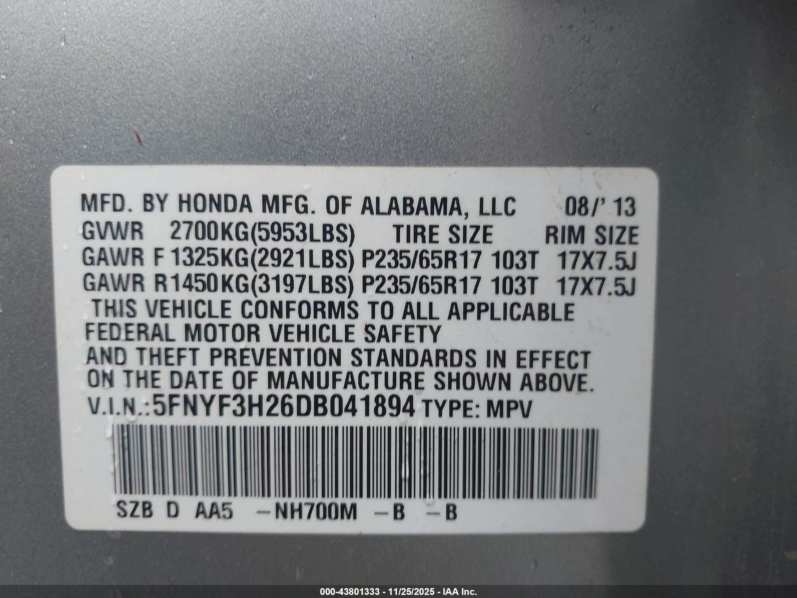 HONDA PILOT image 9