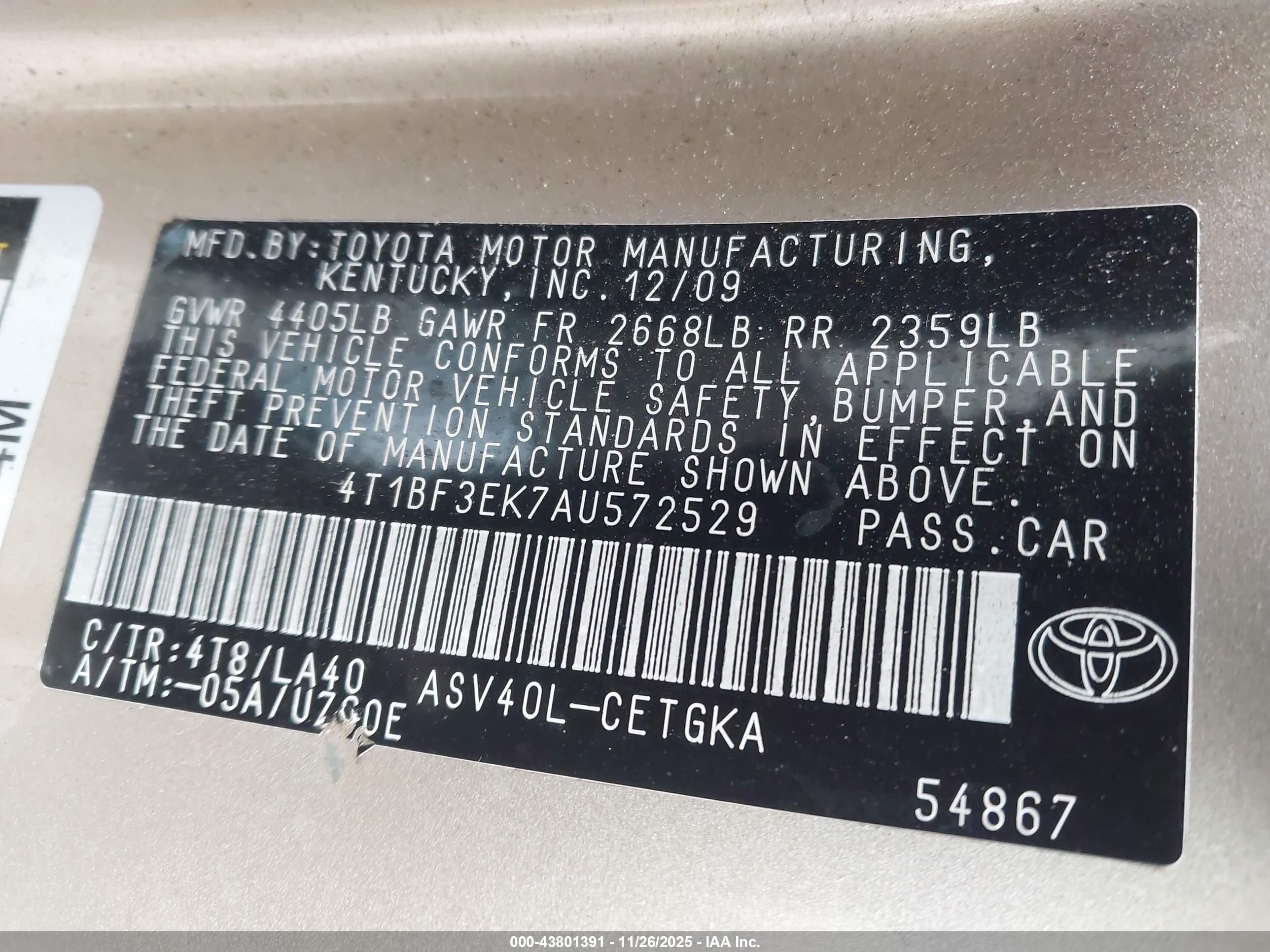 TOYOTA CAMRY image 9