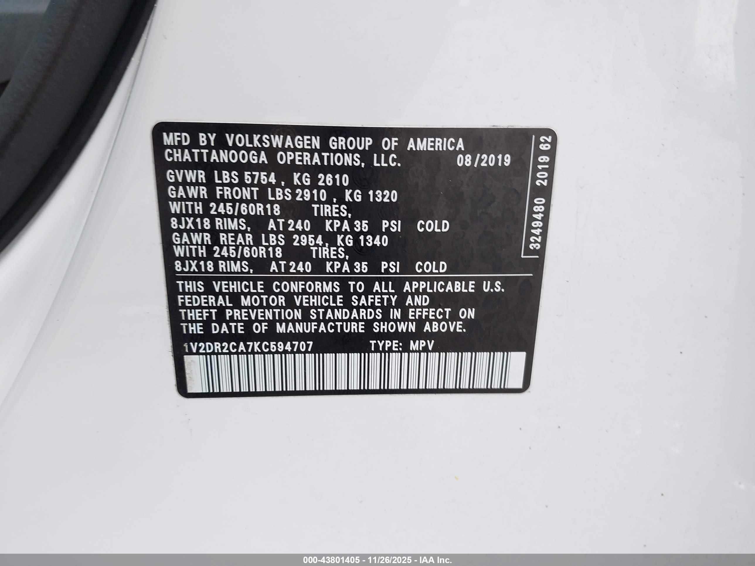 VOLKSWAGEN ATLAS image 9